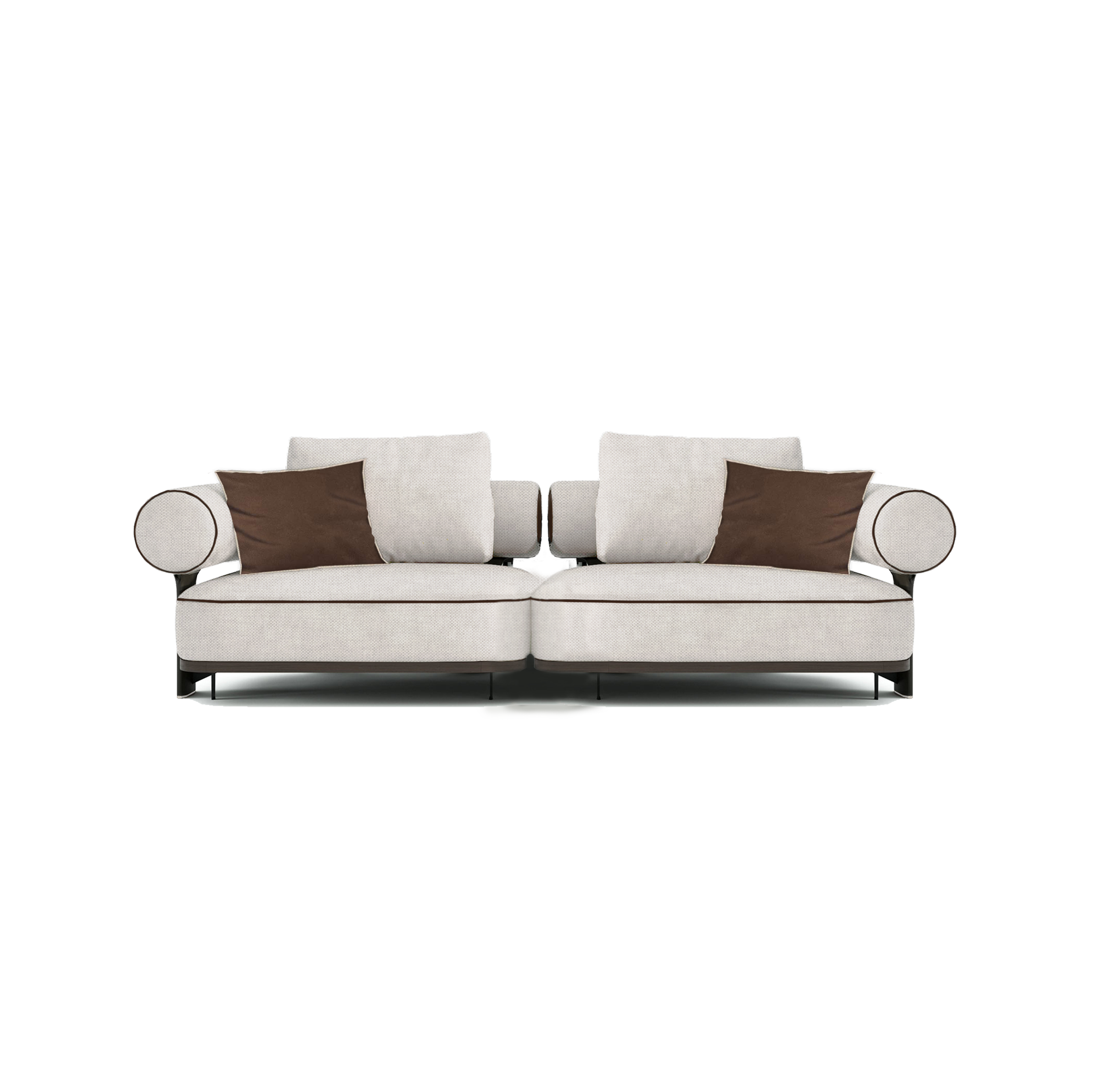 Sofa Kyoto - Light Gray/Beige 256x111cm