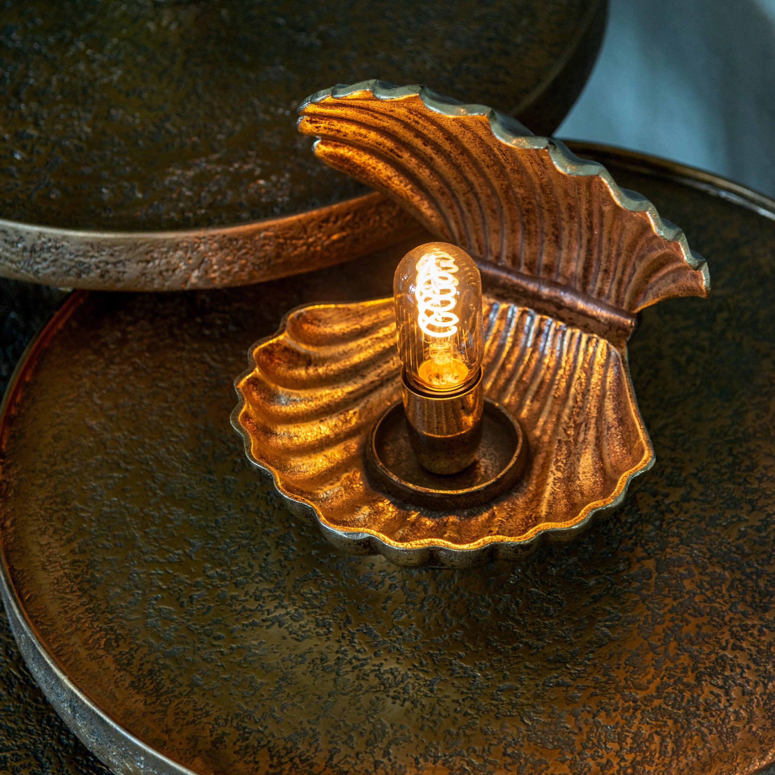 Coffee table Luton black/gold (Set of 3)