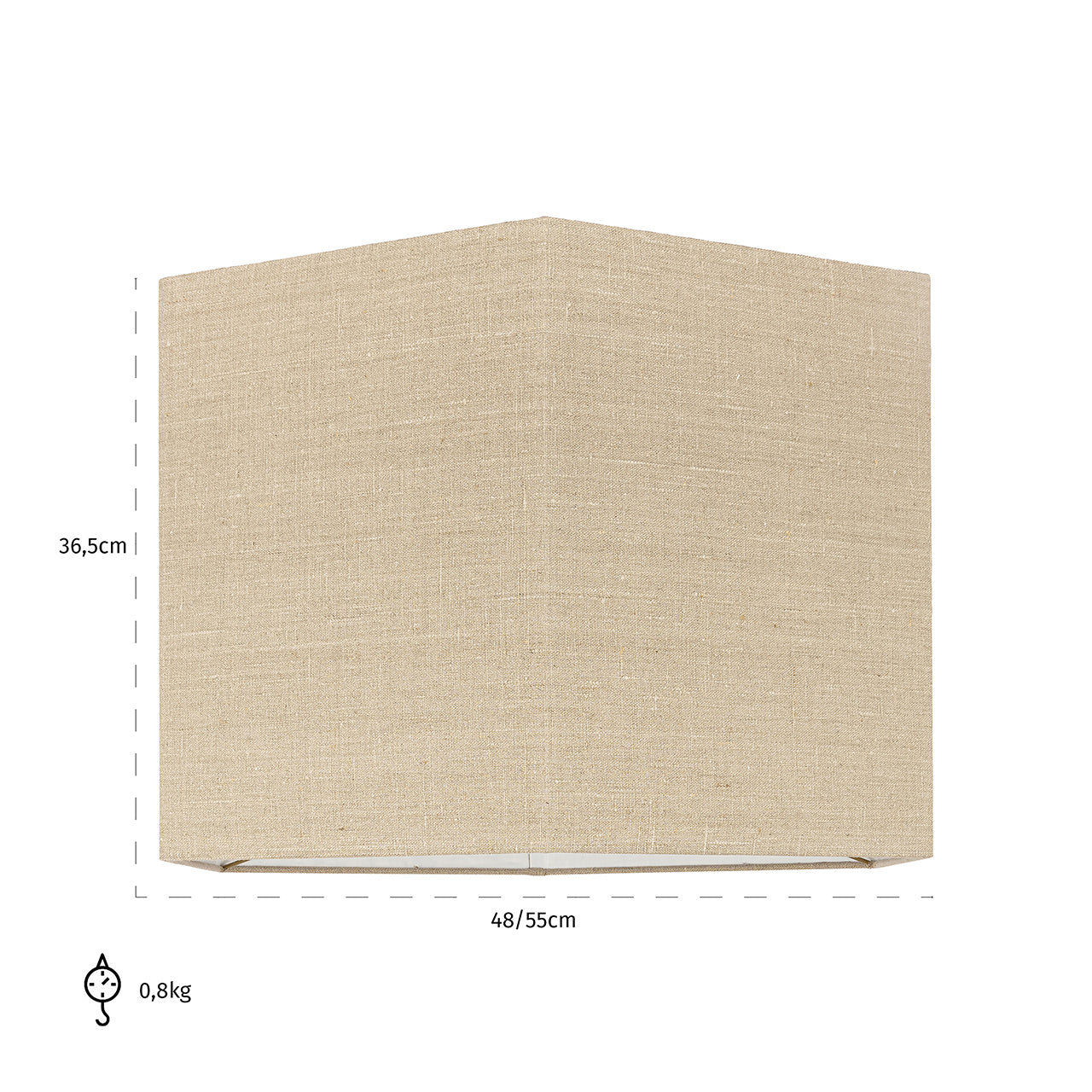 Lampshade Sally sand linnen hexagon XL (Sand)