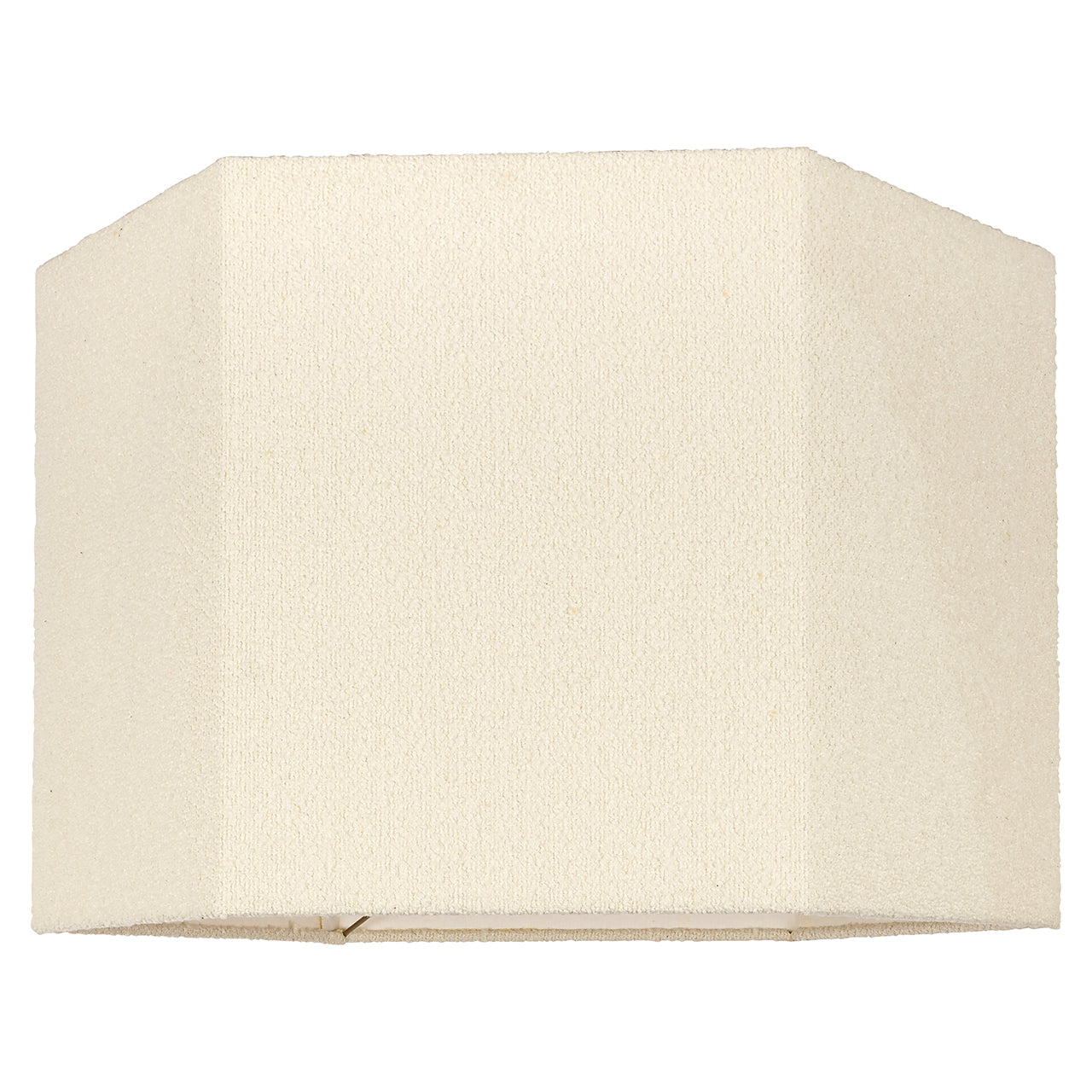 Lampshade Soho white bouclé hexagon XL (White)