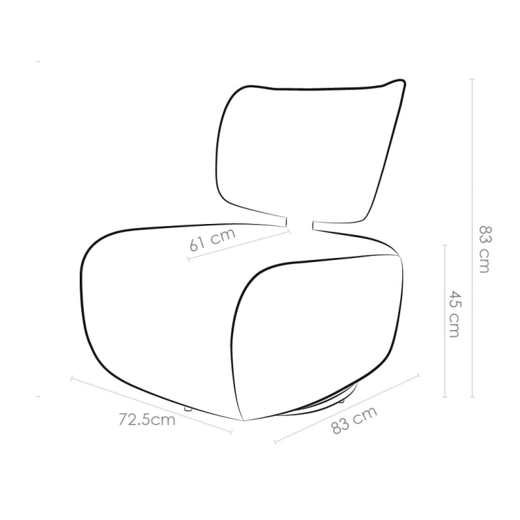 Lounge Chair Miro – Swivel Base – Oasis Fabric