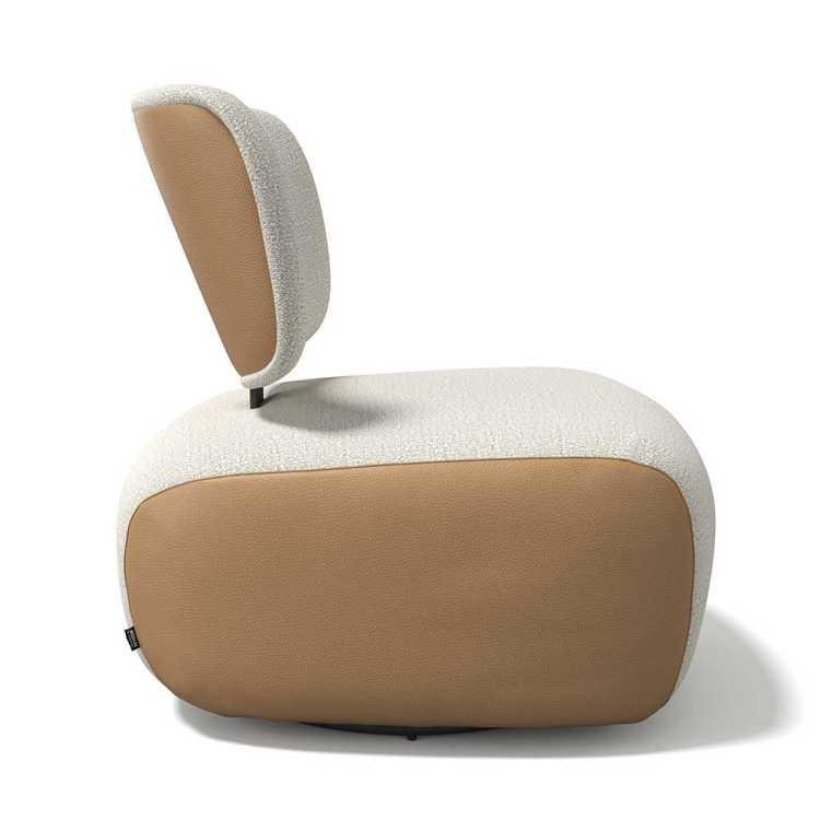 Lounge Chair Miro – Swivel Base – Oasis + Cognac