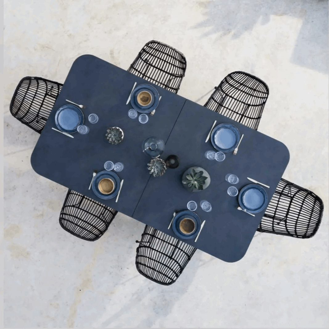 Outdoor Pool & Dining Table 7FT White