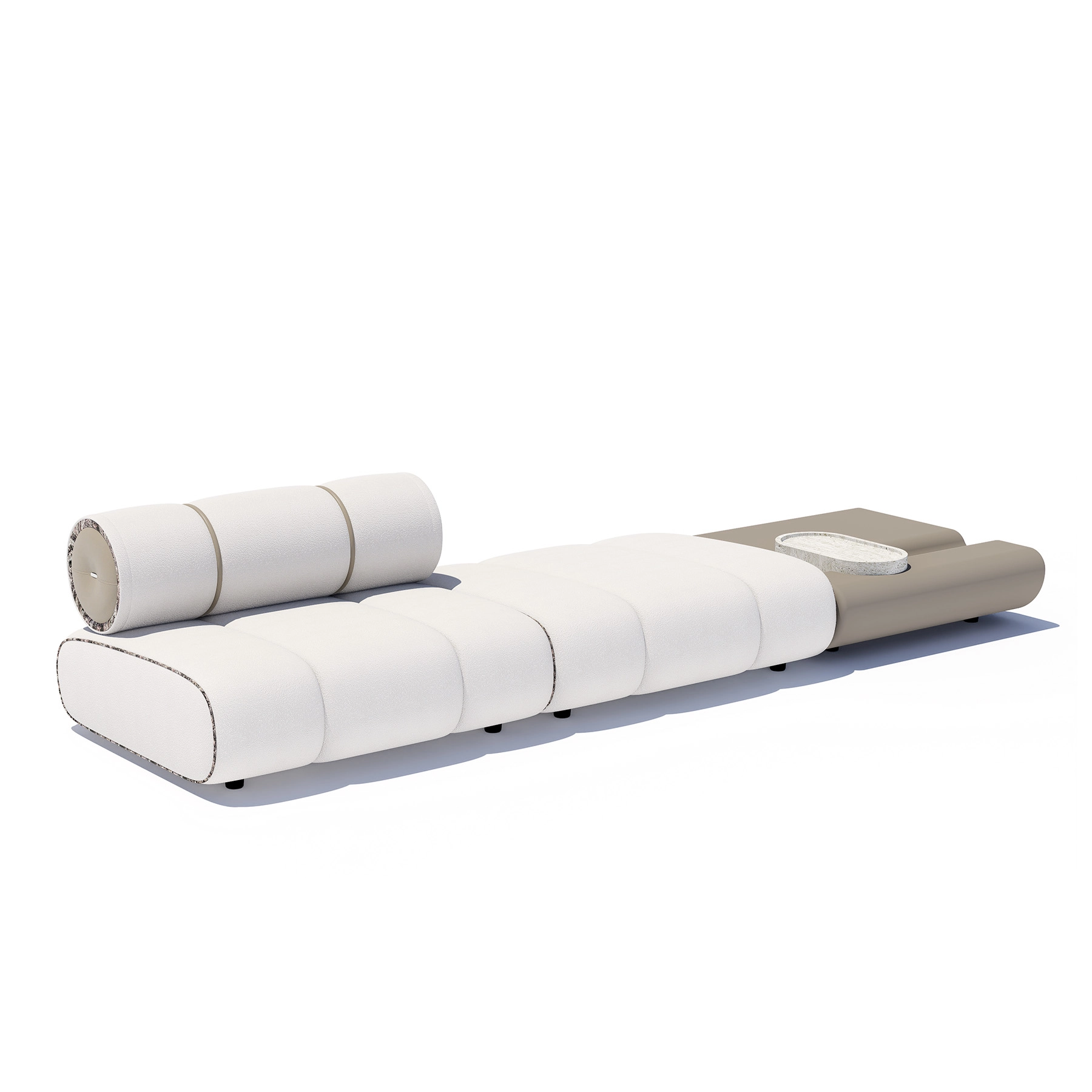 Sofa Orian White 355x116cm