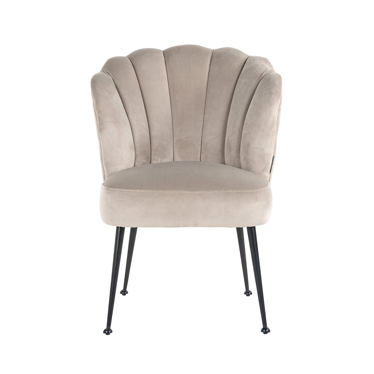 Chair Pippa - khaki velvet / black (Quartz Khaki 903)