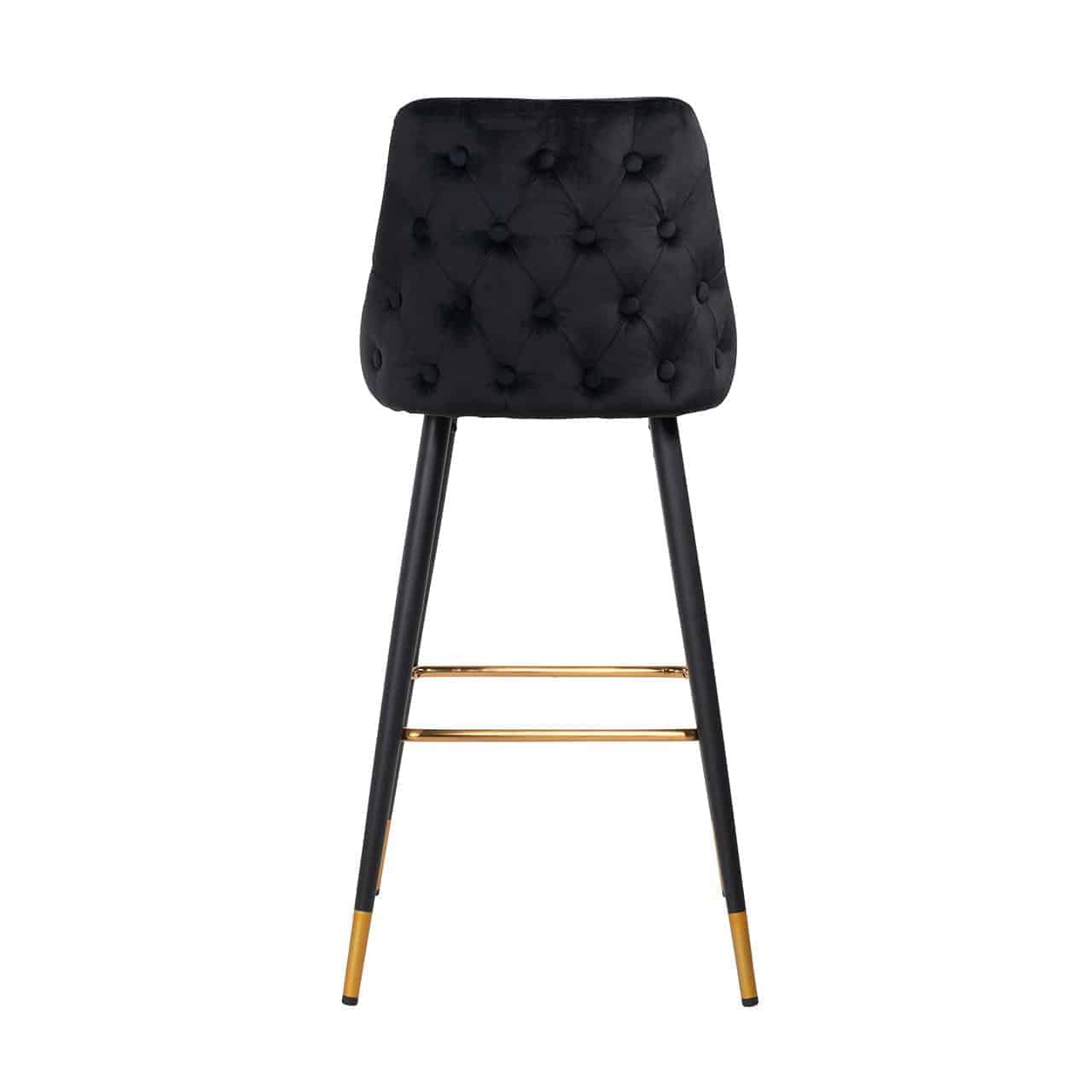 Bar stool Imani black velvet (Quartz Black 800)