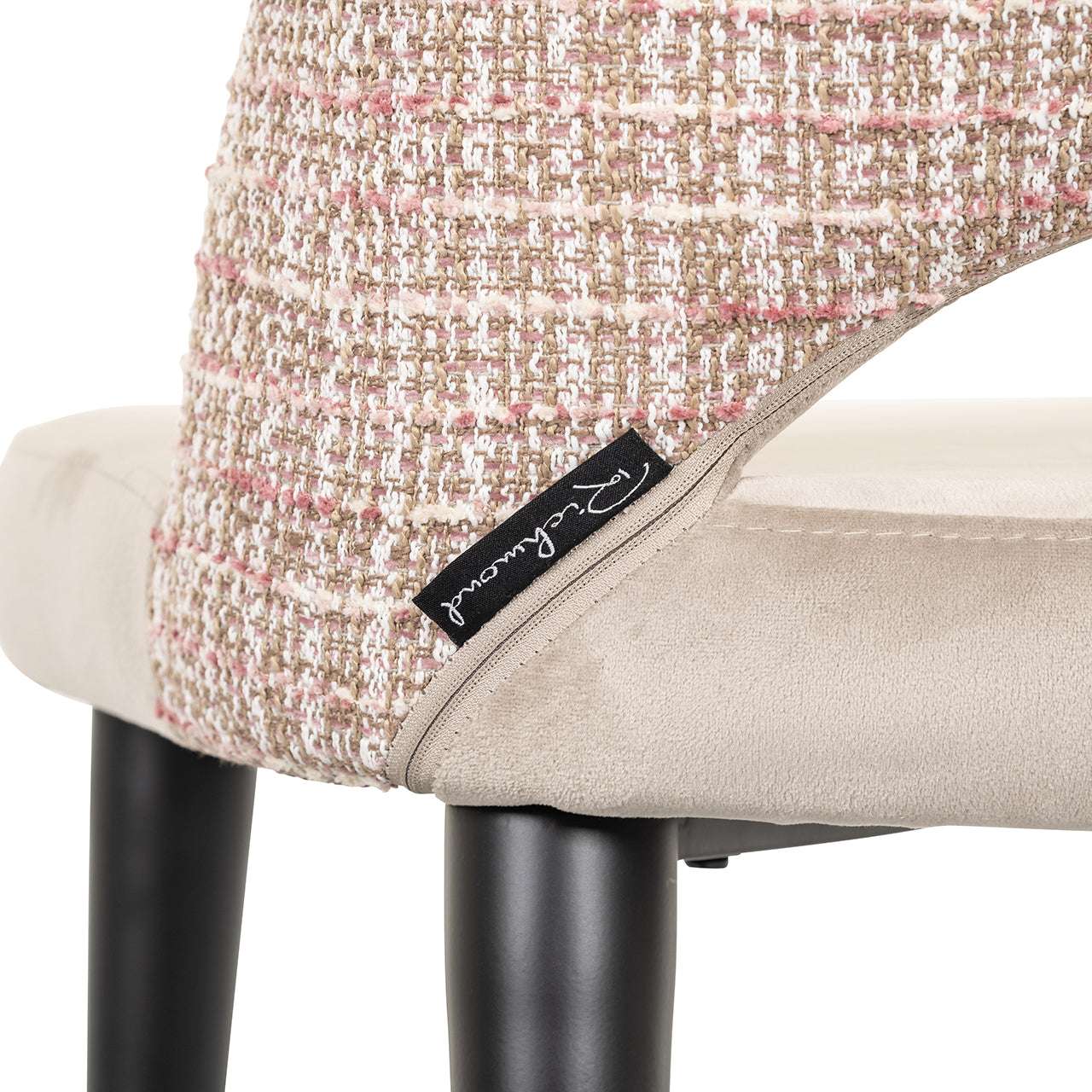 Chair Tabitha khaki velvet / trendy rose (Be trendy 1673 rose)