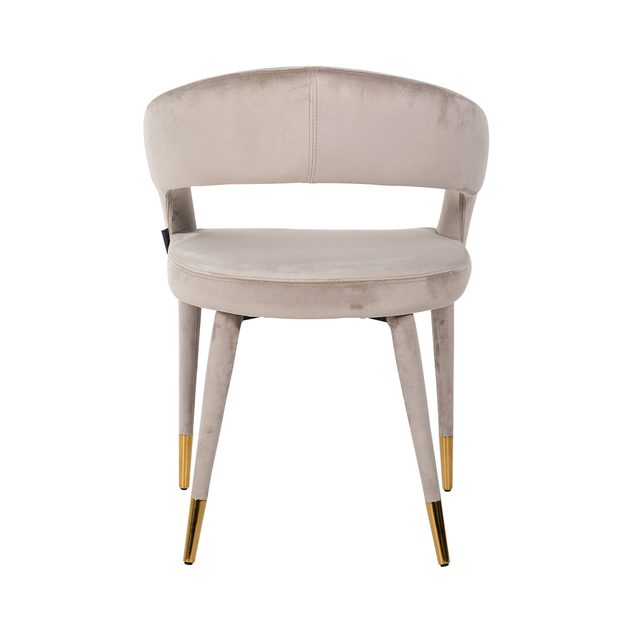 Chair Gia - khaki velvet fire retardant (FR-Quartz 903 Khaki)