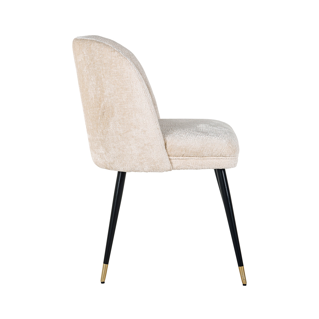 Chair Alicia - white chenille fire retardant (FR-Bergen 900 white chenille)