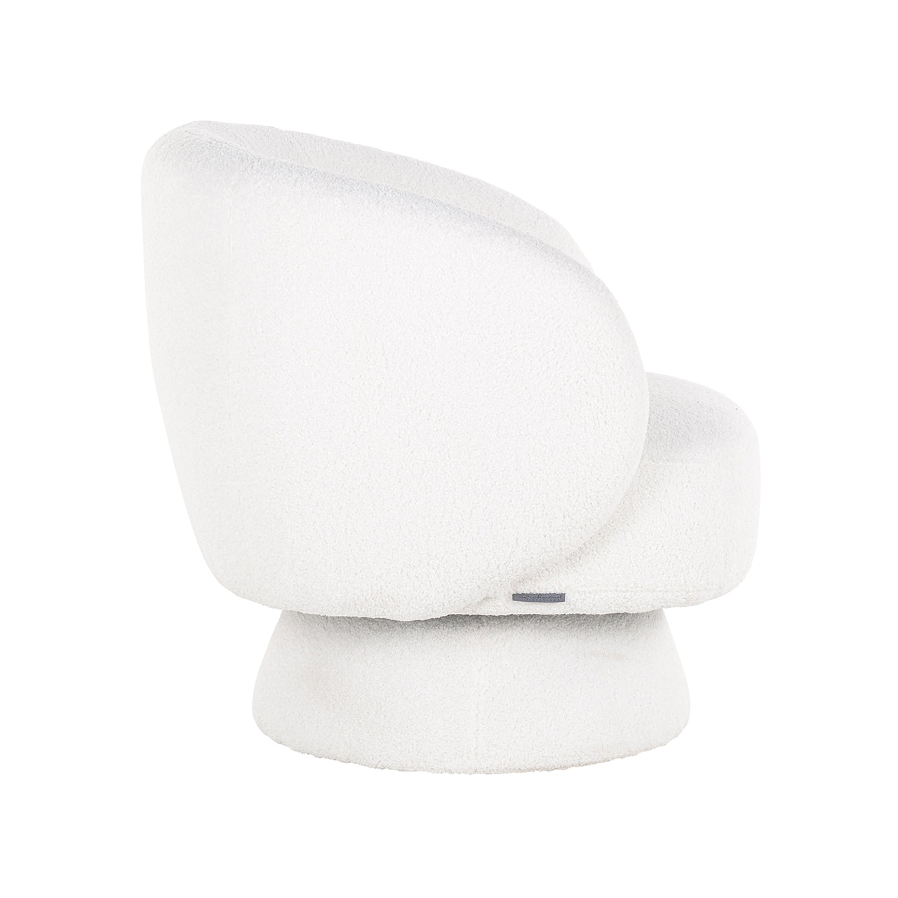 Swivel lounge chair Senna white furry (Himalaya 900 white furry)