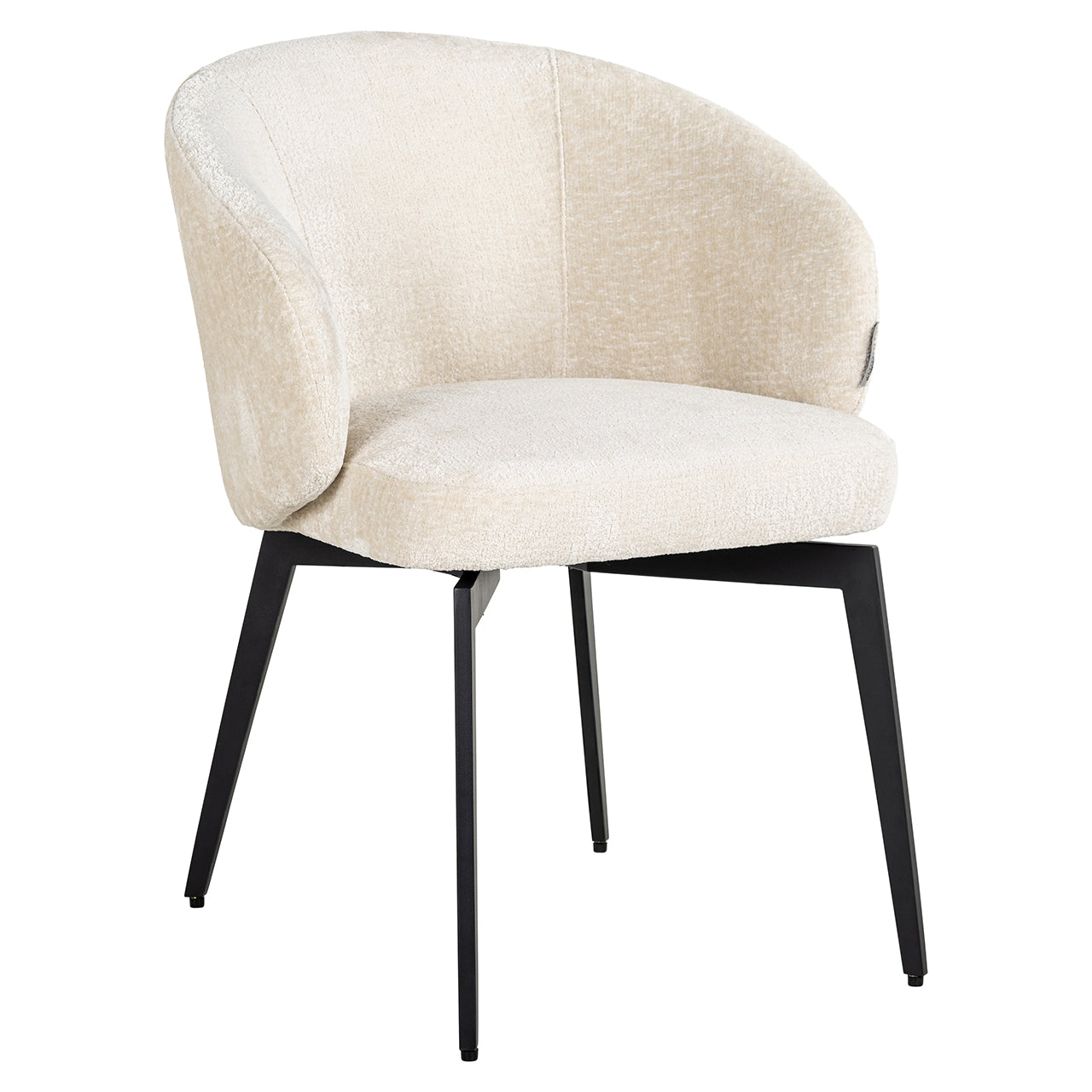 Chair Amphara - white chenille fire retardant (FR-Bergen 900 white chenille)