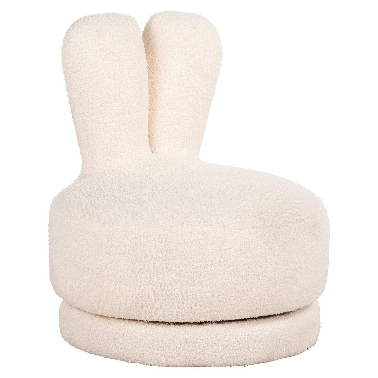 Kids swivel lounge Bunny white teddy (Teddy 14 White)