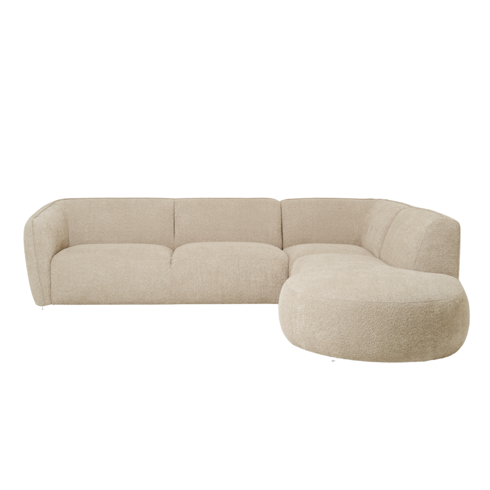 Sofa Elora – Anthology Beige Modern Curved Corner Sofa 273×250 cm