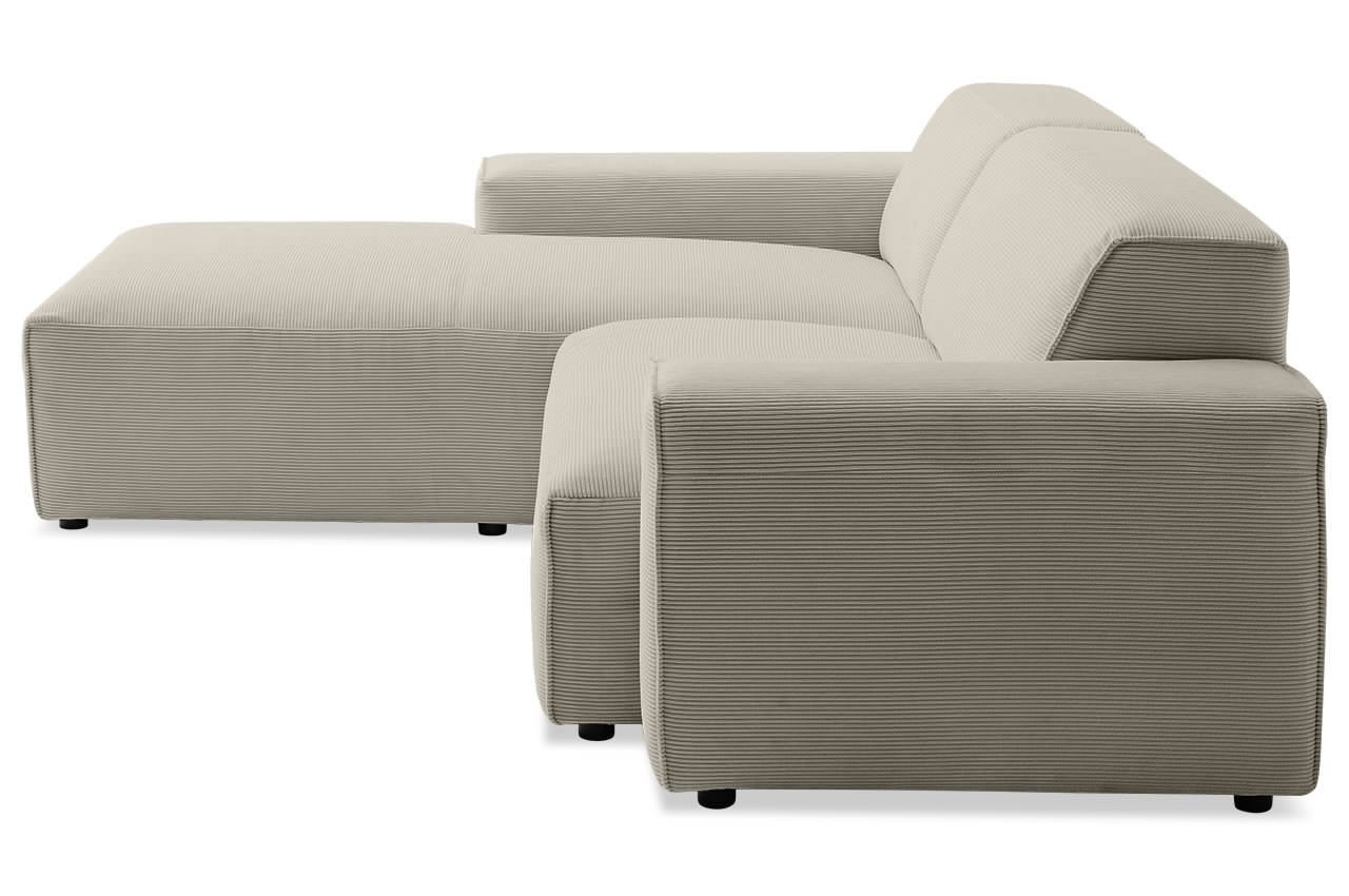 Sofa Linton – Beige – 2.5-Seater with Lounge 228 x 189 cm