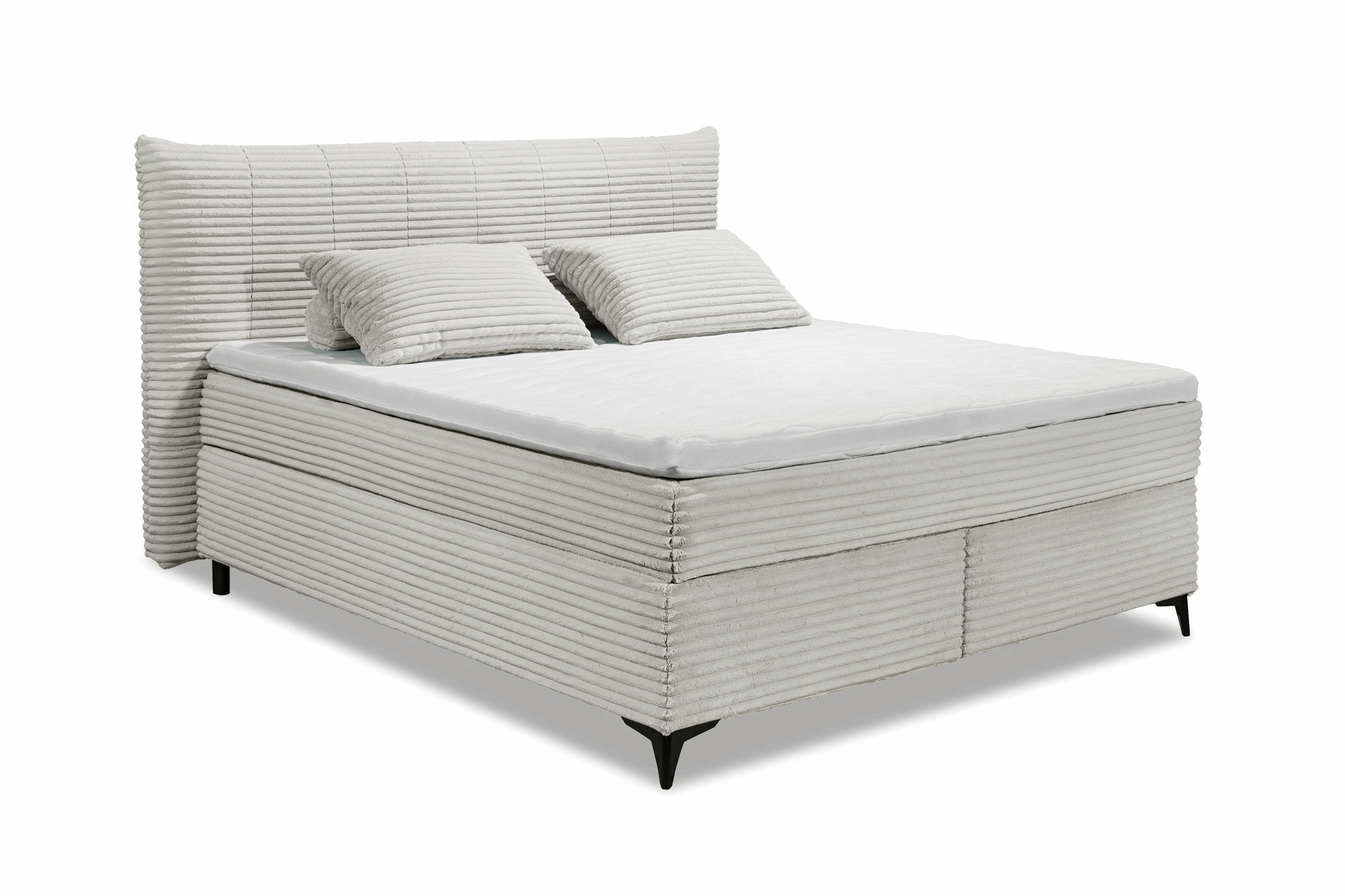 Boxspring Pasena - Silver | Includes Base and Topper