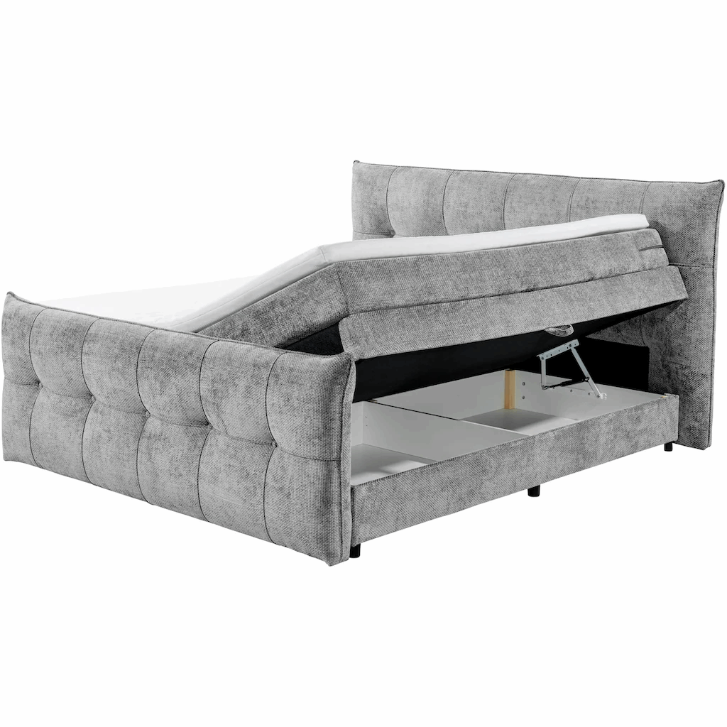 Boxspring Gallardo - Silver | Includes Base and Topper