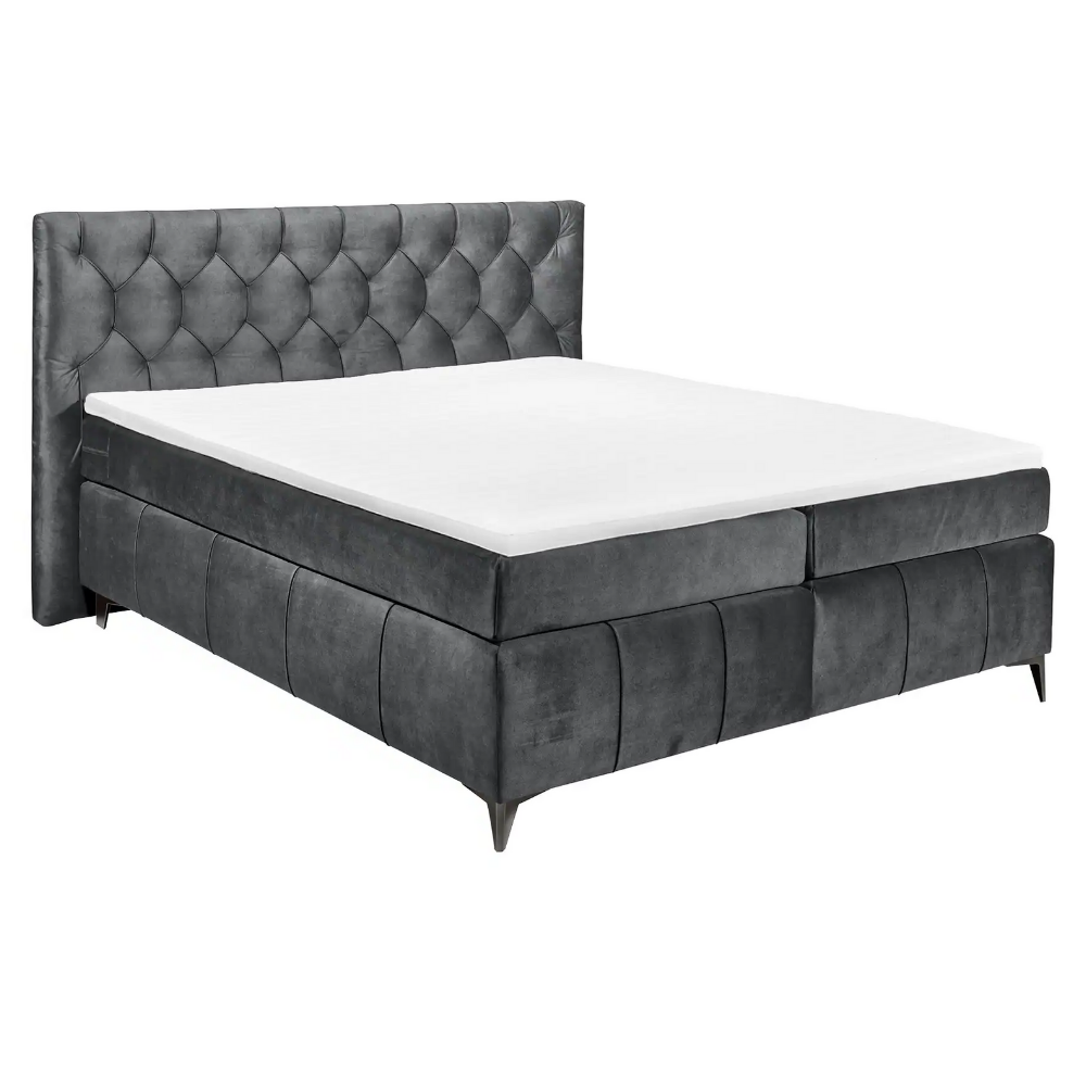 Boxspring Halston – Anthracite | Includes Base and Topper