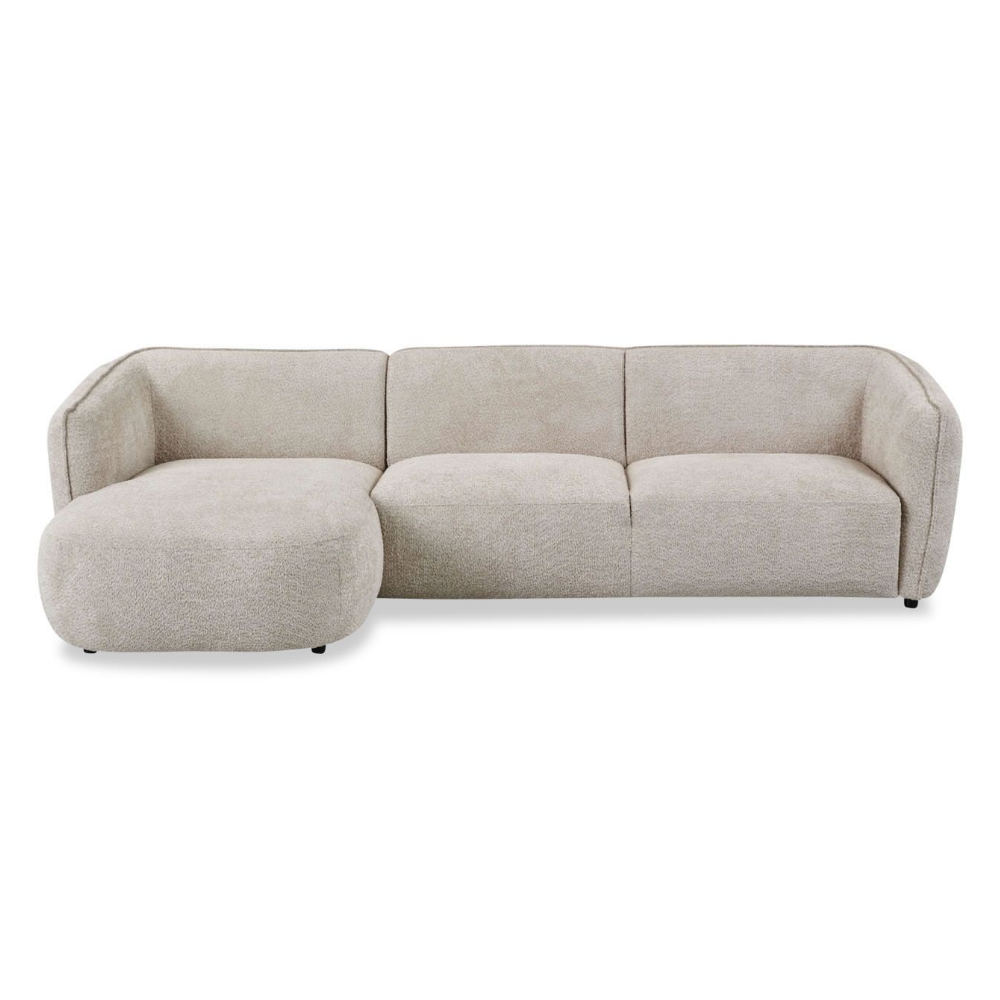 Sofa Cavallo - Beige Fluffy Corner Sofa 280×152cm