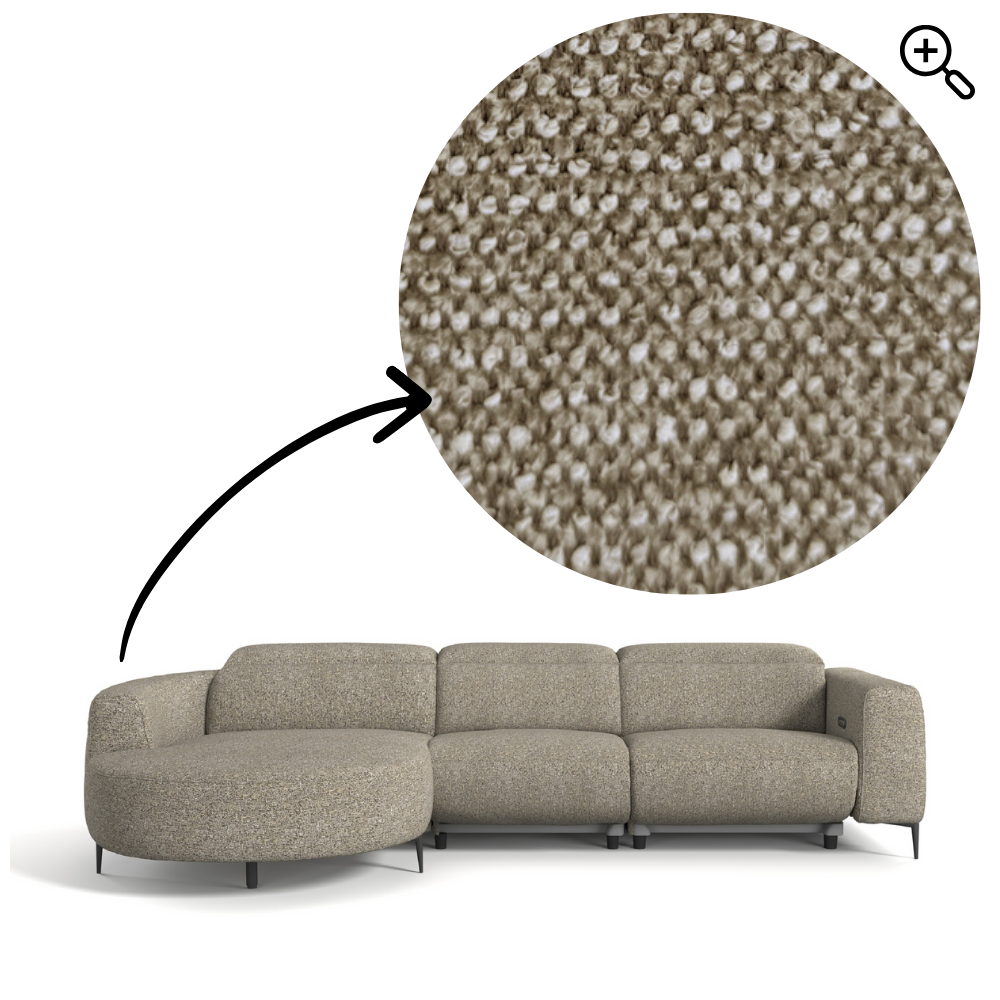Sofa Maximus - Taupe - Lounge Left 322x176cm
