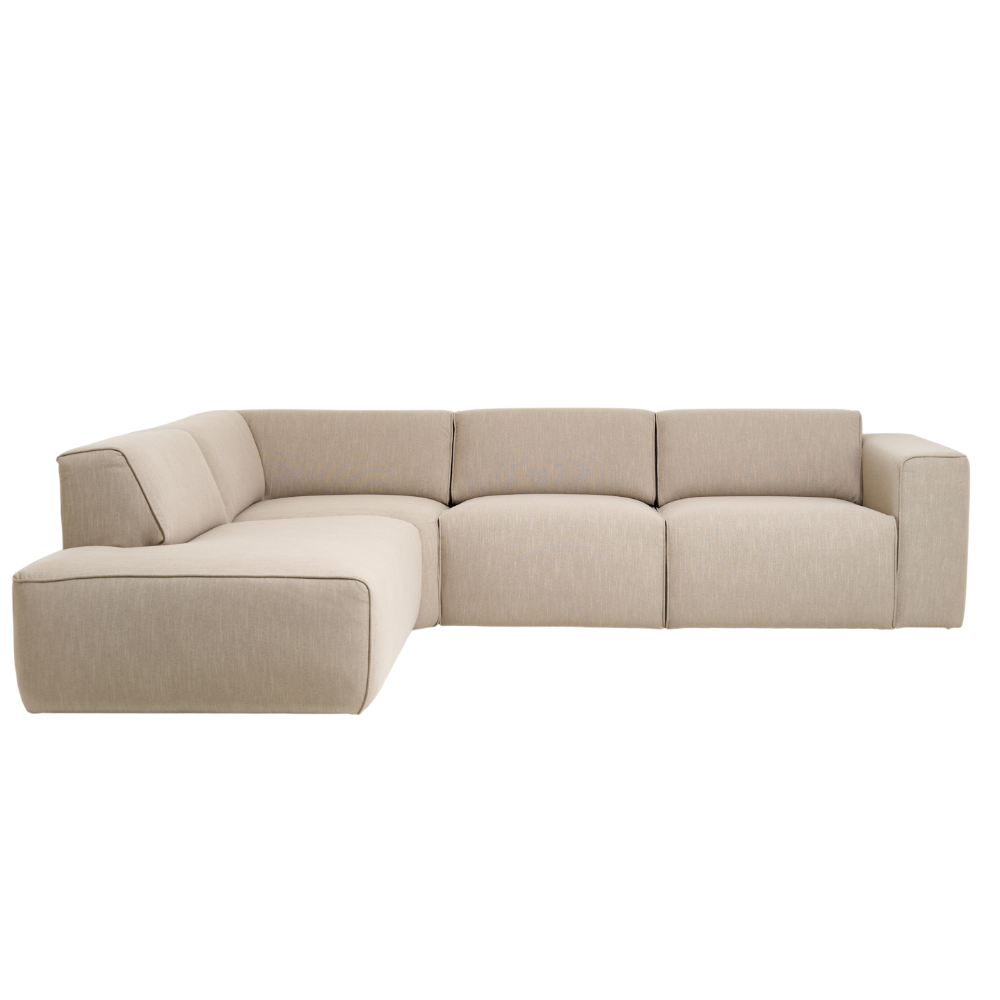 Sofa Langford - Beige Modern Corner Sofa 282×222 cm
