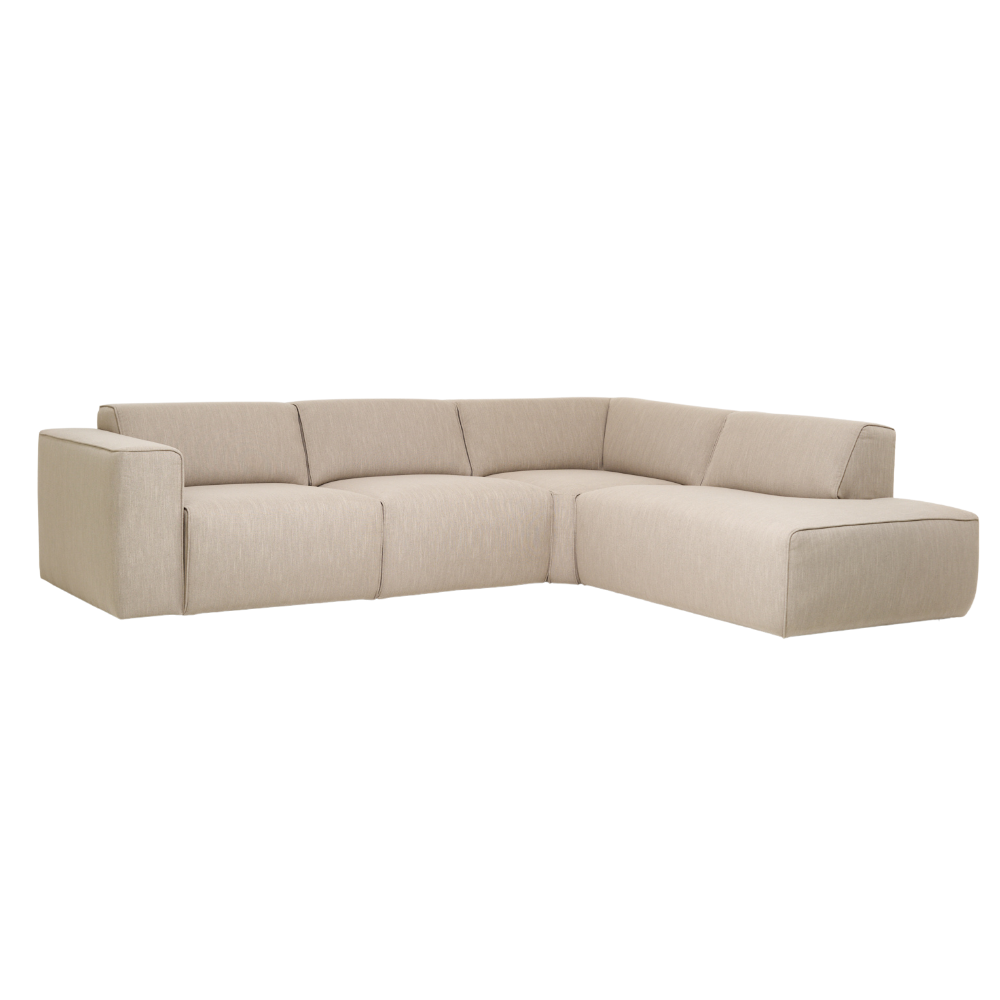 Sofa Langford - Beige Modern Corner Sofa 282×222 cm