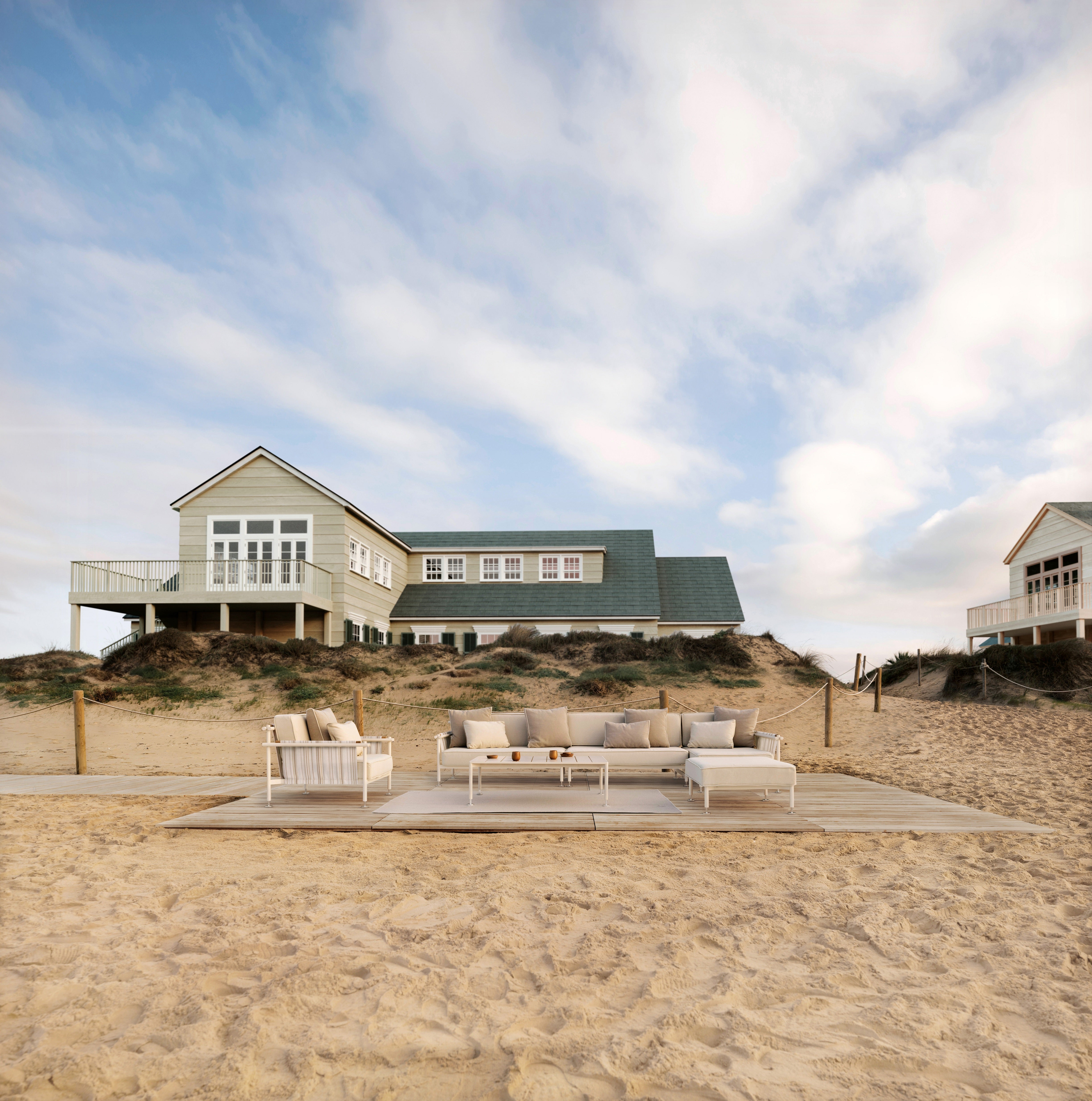 Hamptons Low Tables 127x85x34 cm