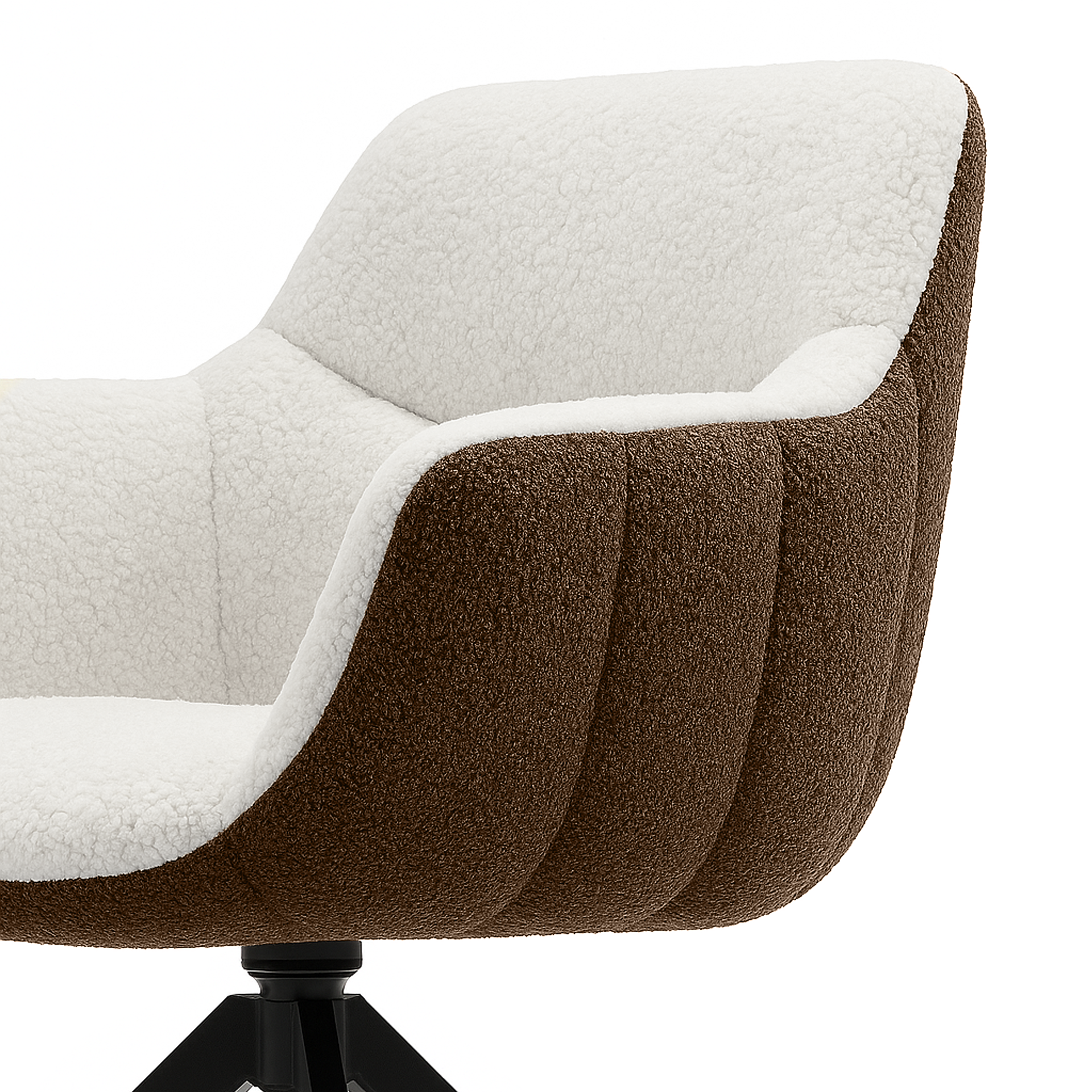 Chair - Ferrara Brown Bouclé + White Bouclé