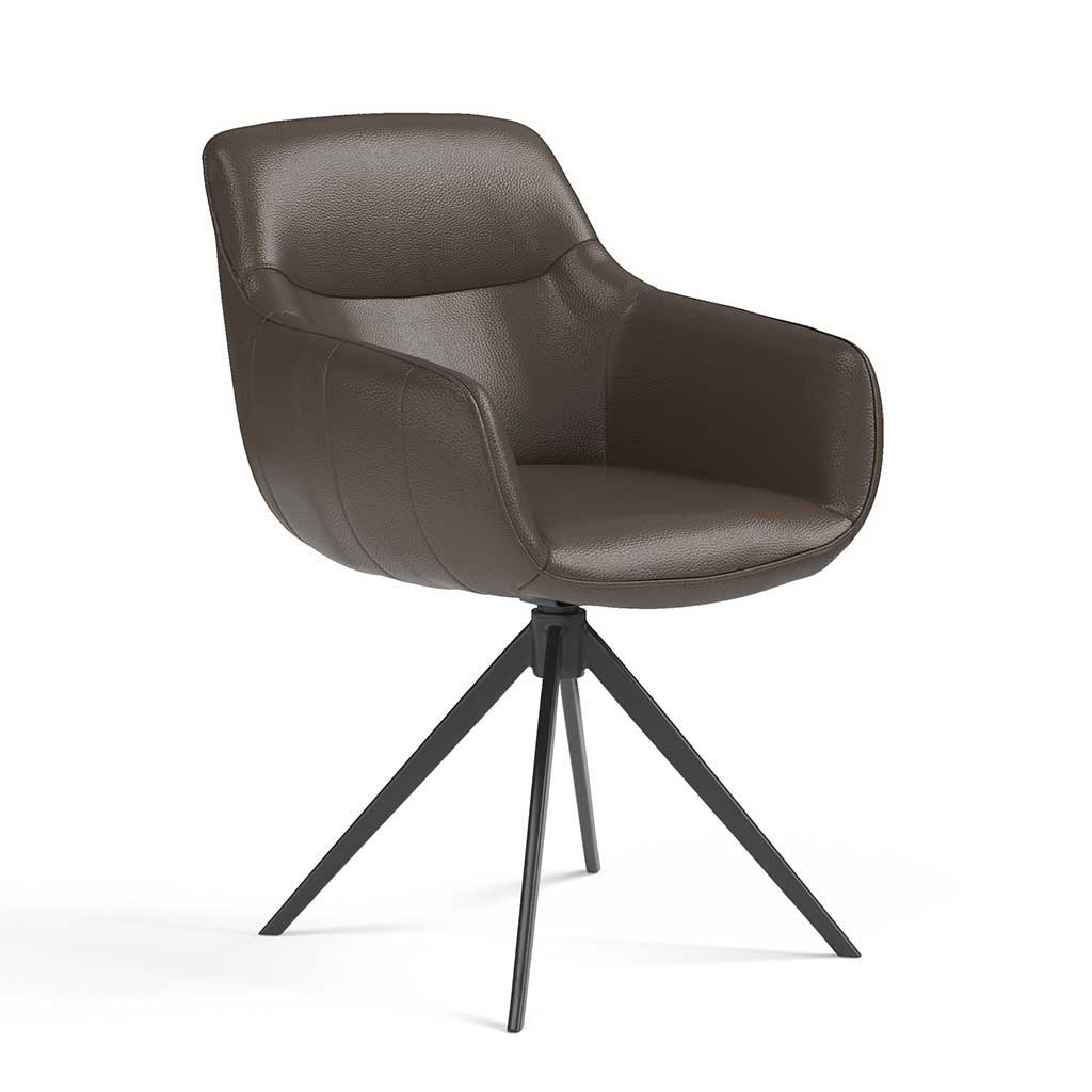 Chair Ferrara - Dark Brown Leather