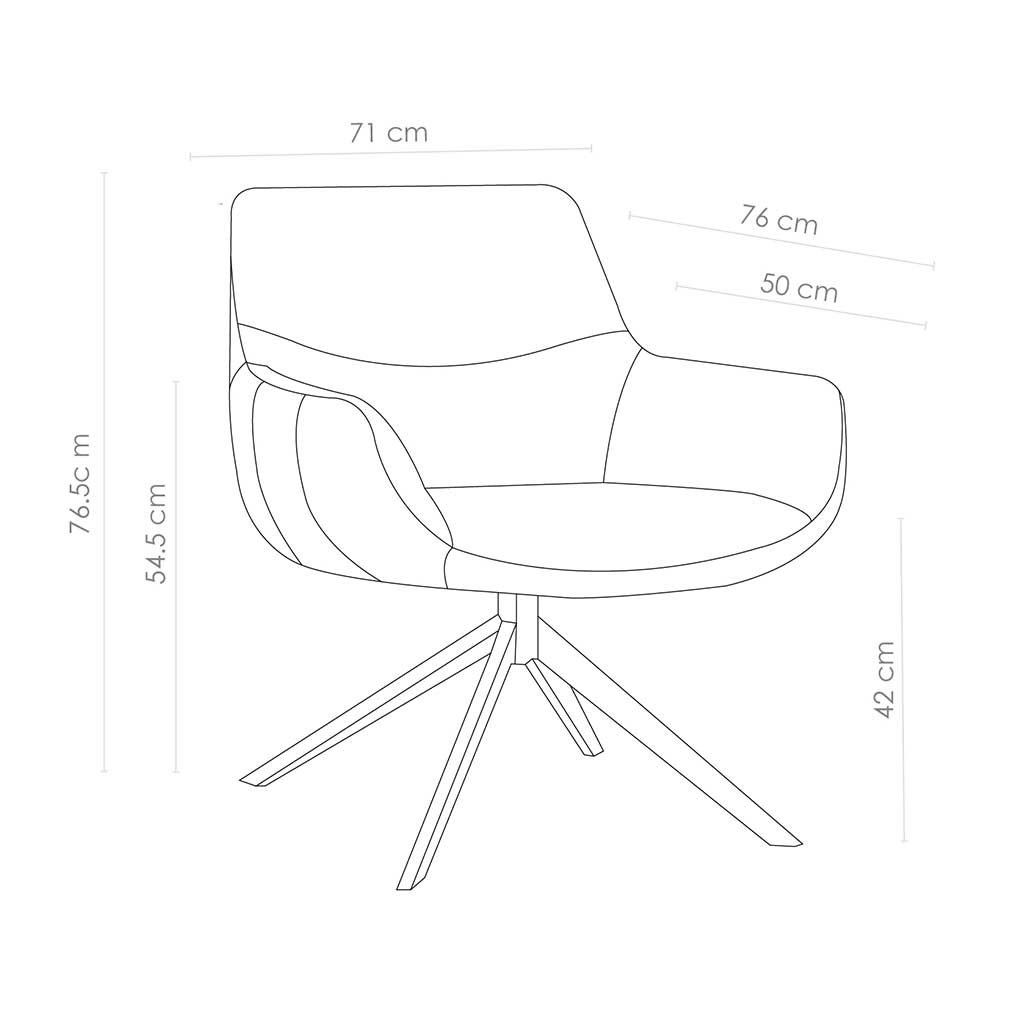Armchair Ferrara Brown + Gray