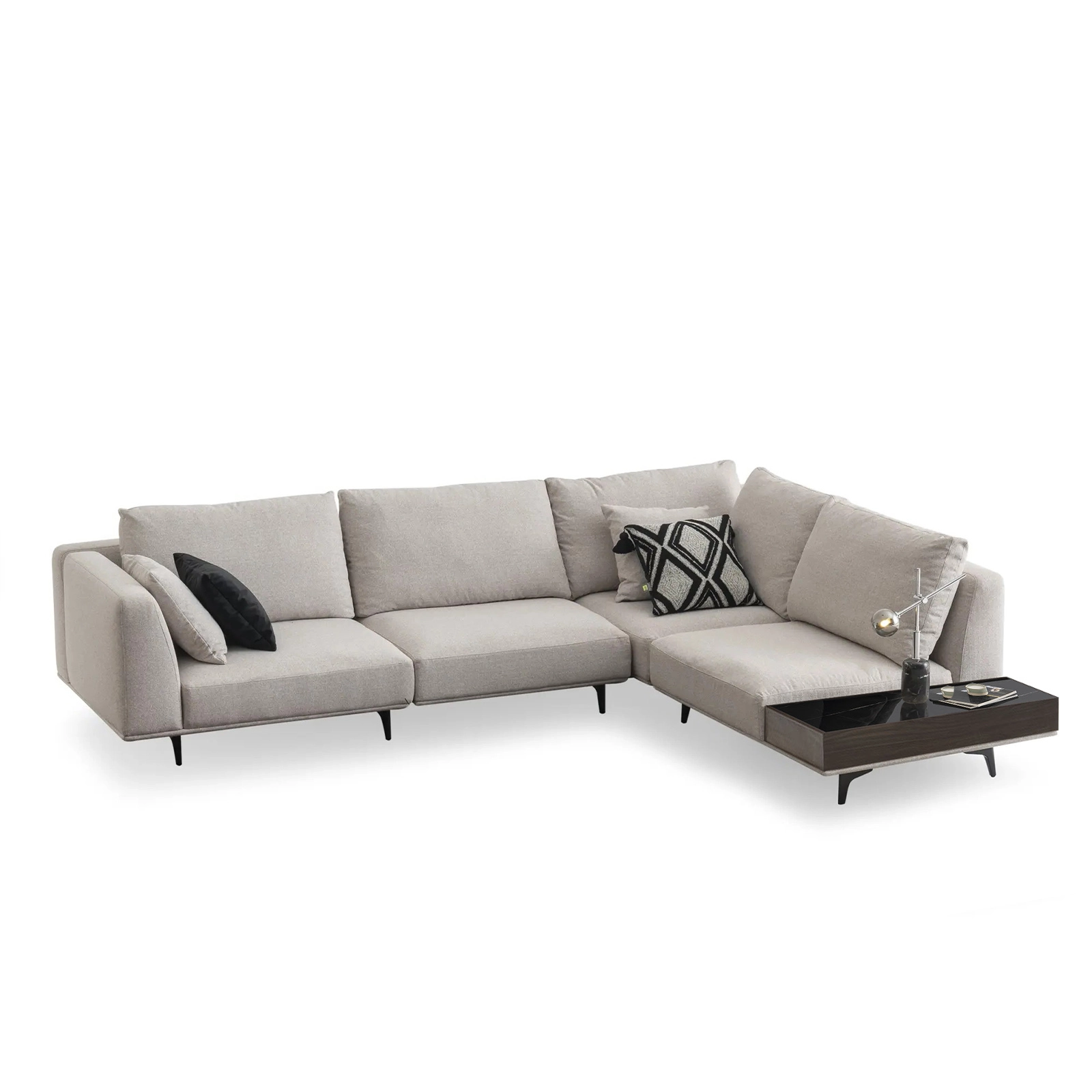 Sofa Love Gray 307cm with Sidetable