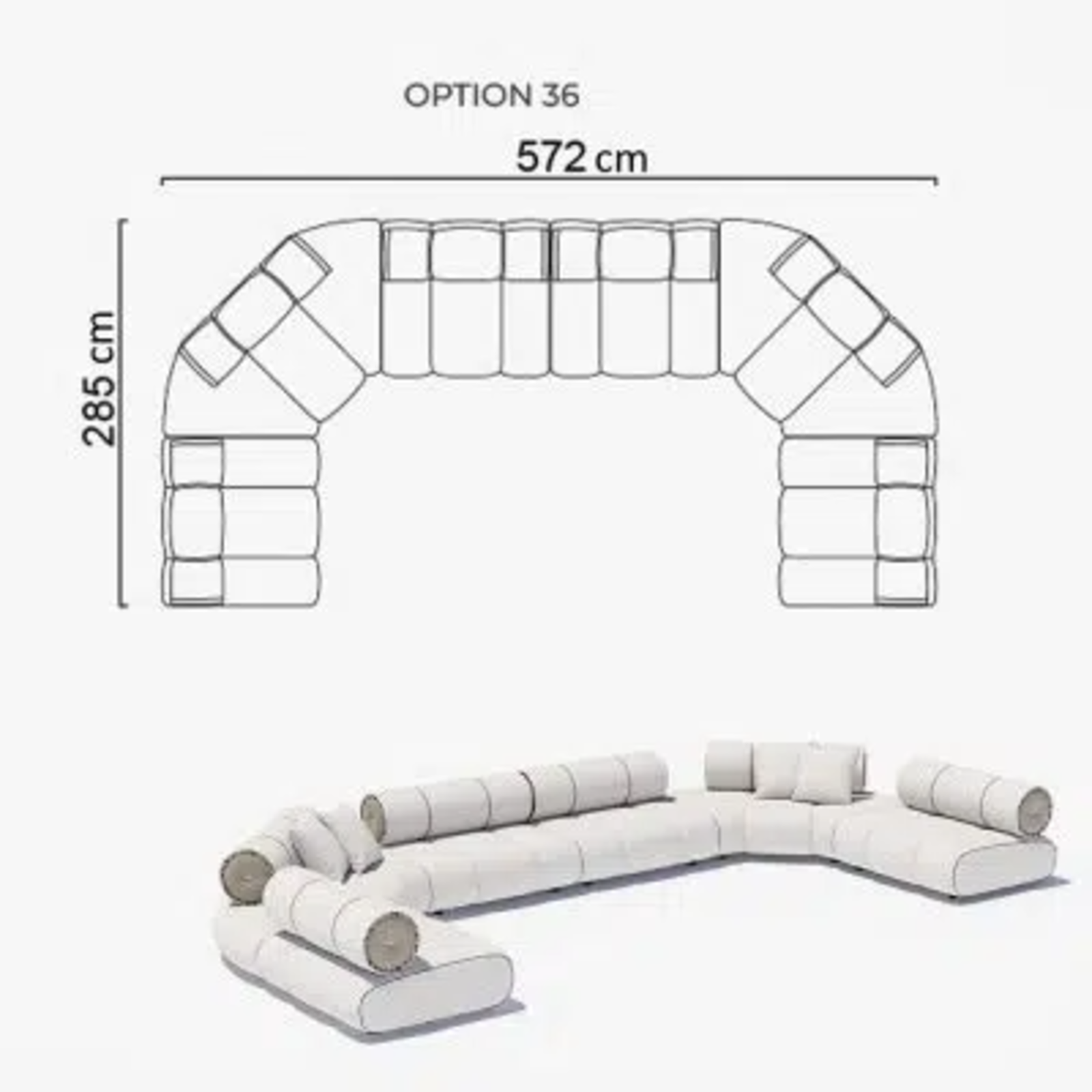 Sofa Orian White 410x587x410cm