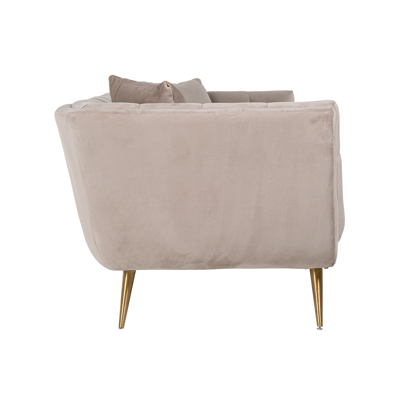 Sofa Huxley Khaki velvet / Brushed gold (Quartz Khaki 903) - 230x91cm