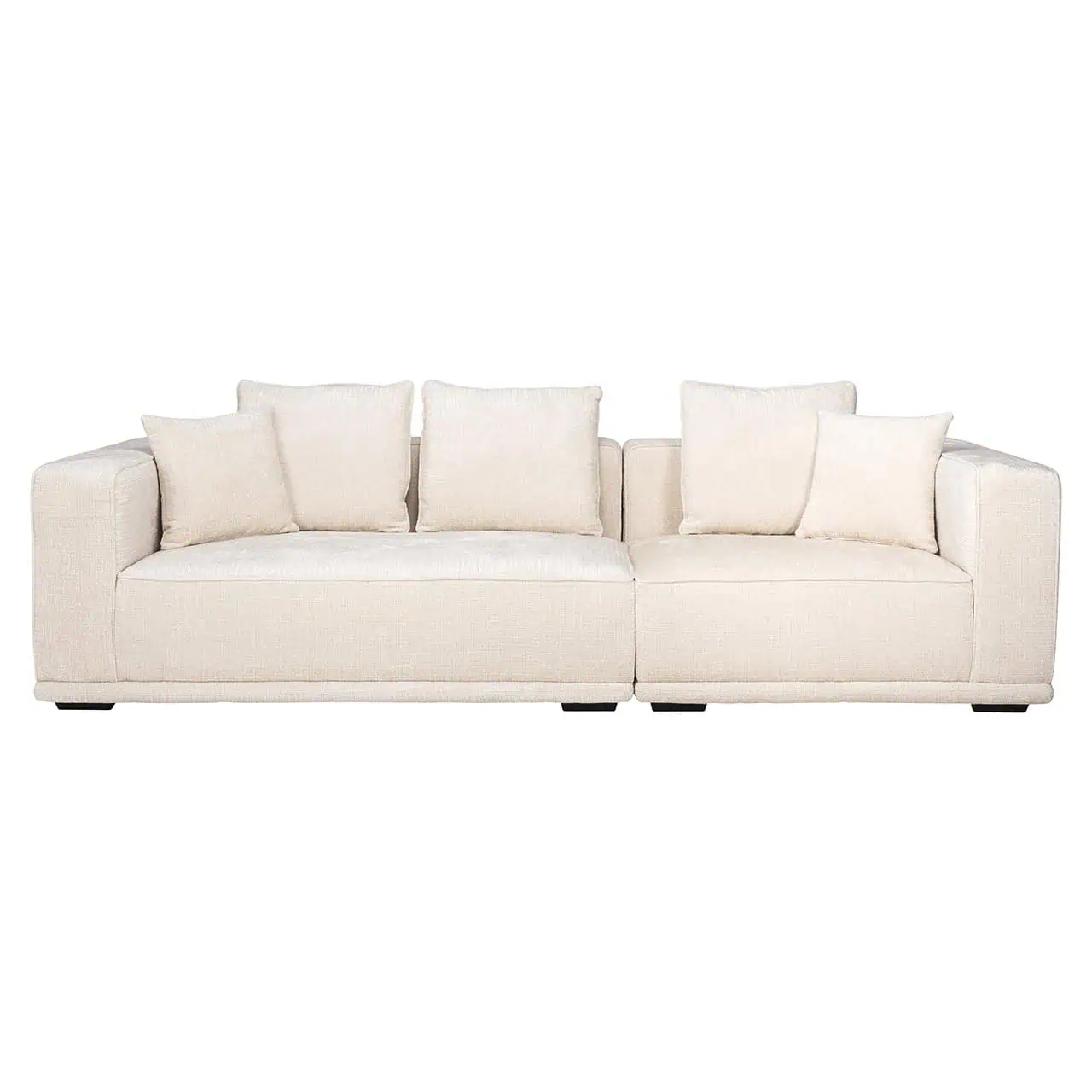 Sofa Lusso 3-seater Beige Chenille