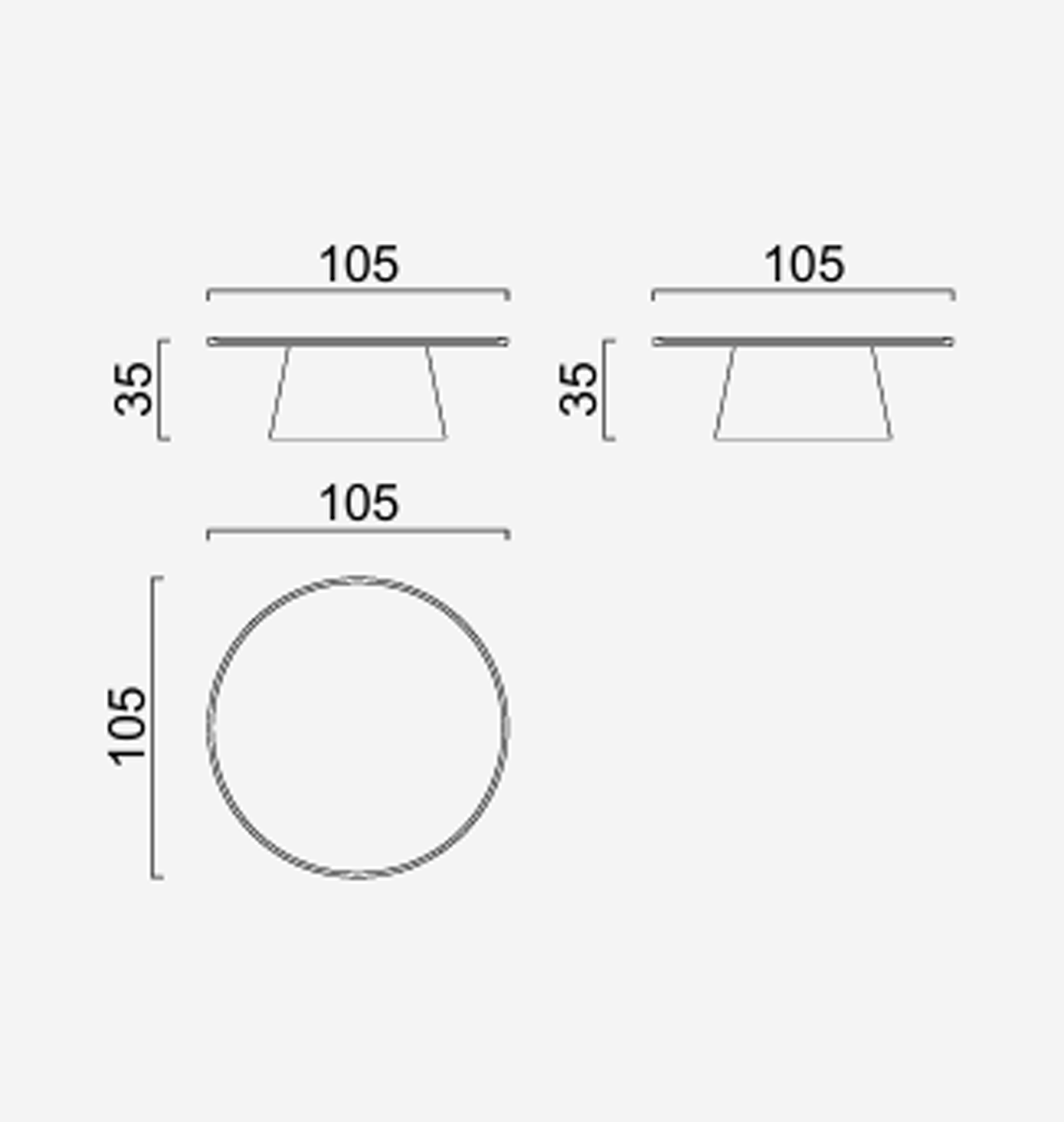 Coffee Table Middle Yado Large