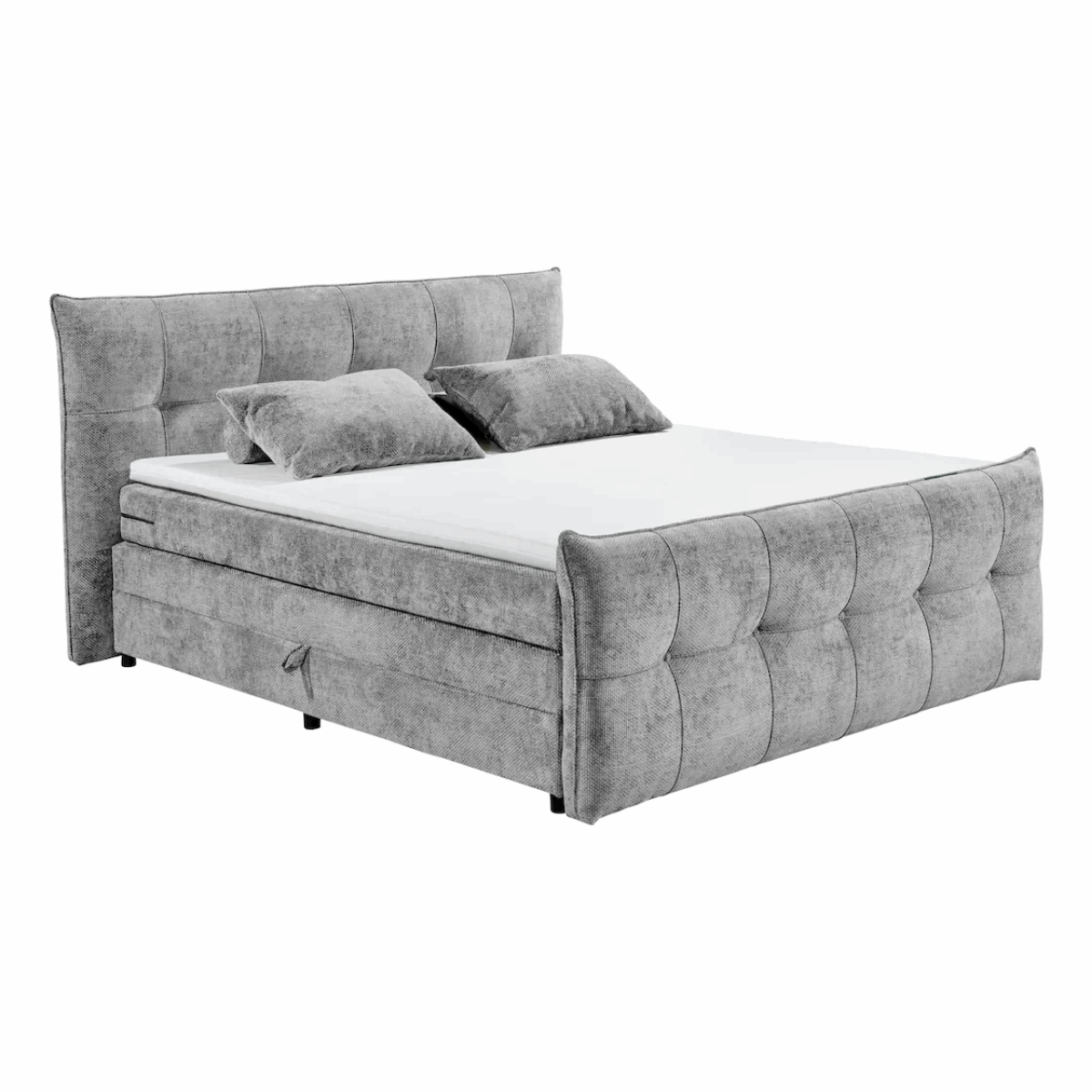 Boxspring Gallardo - Silver | Includes Base and Topper