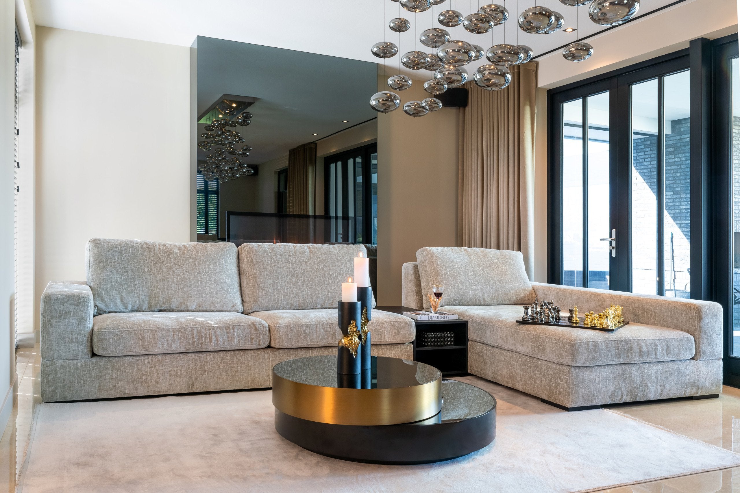 Coffee table Alexander Jones black/gold (Slice)