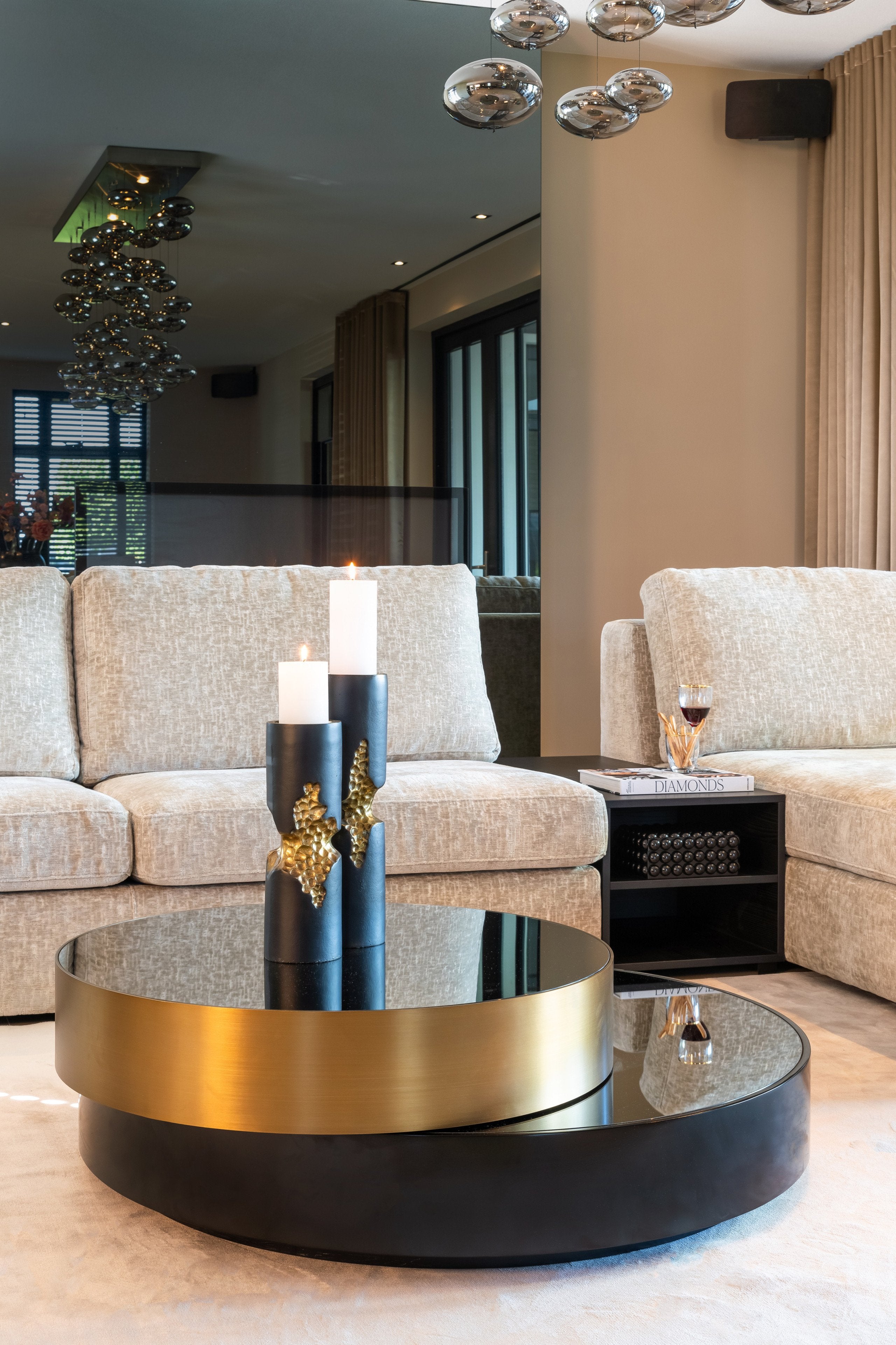 Coffee table Alexander Jones black/gold (Slice)