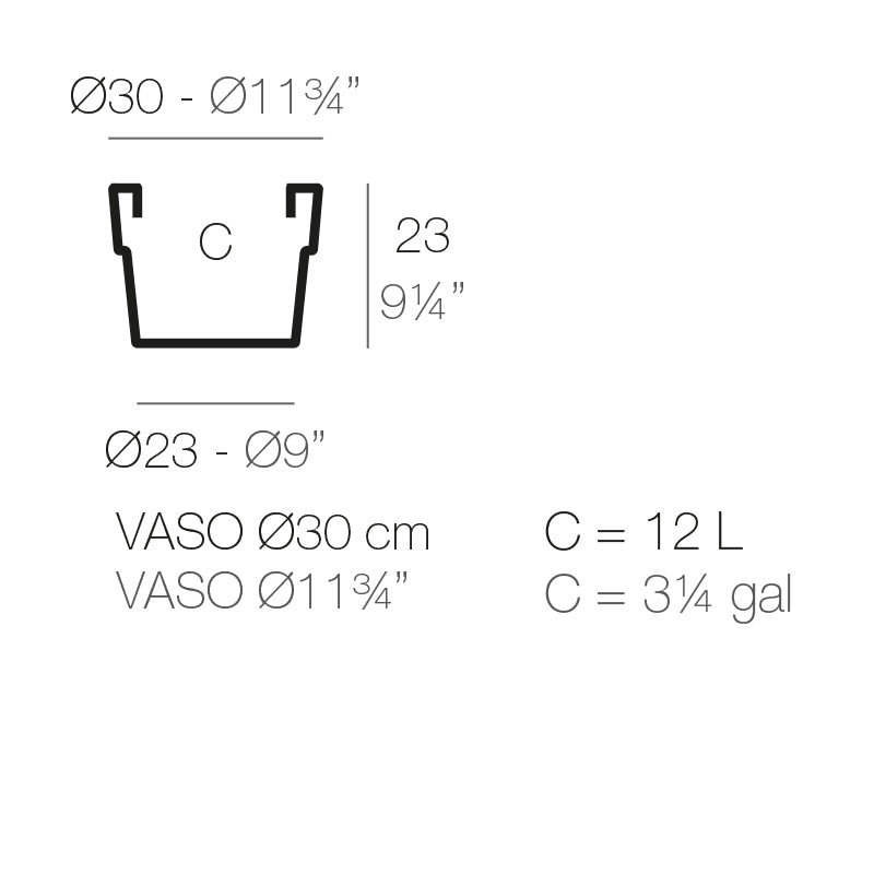 Vaso Ø30X23