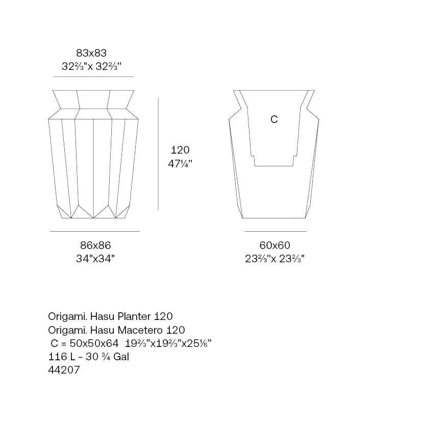 Origami Hasu 86X86X120