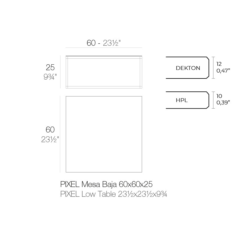 Pixel Table 60X60X25 cm