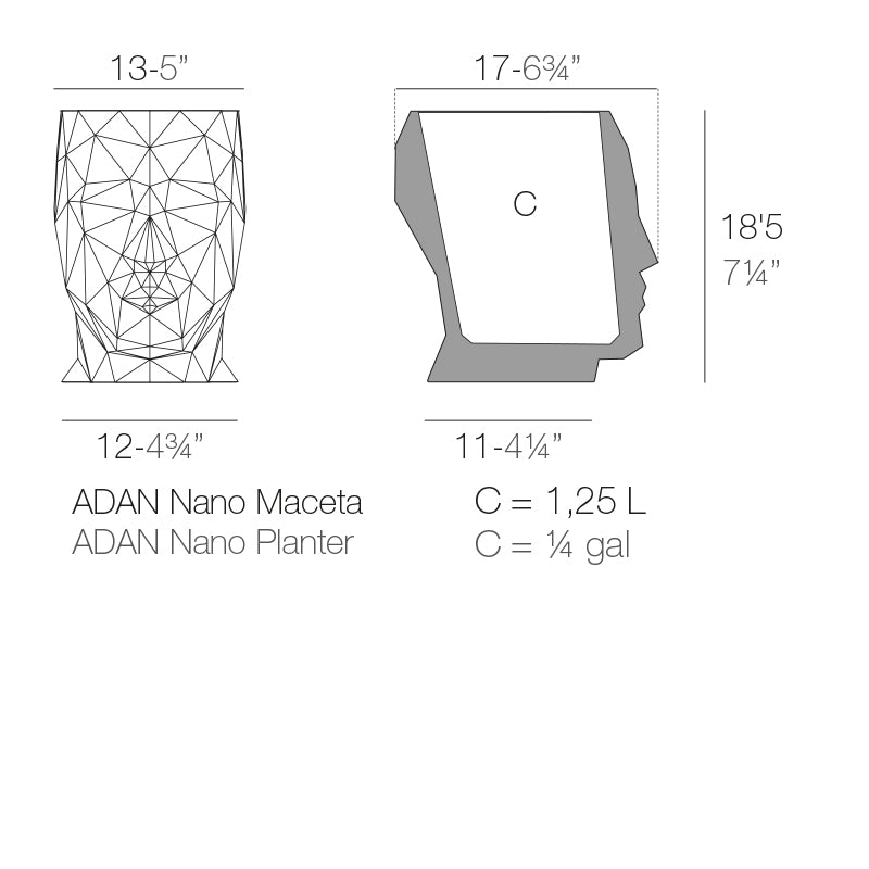 Adan Nano Planter 13X17X18