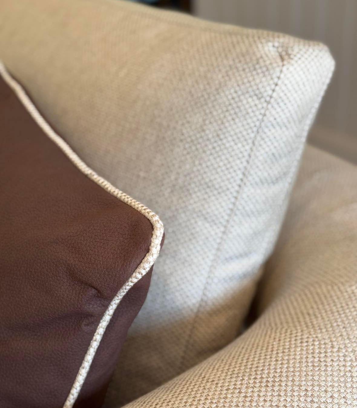 Sofa Kyoto - Light Gray/Beige 256x111cm