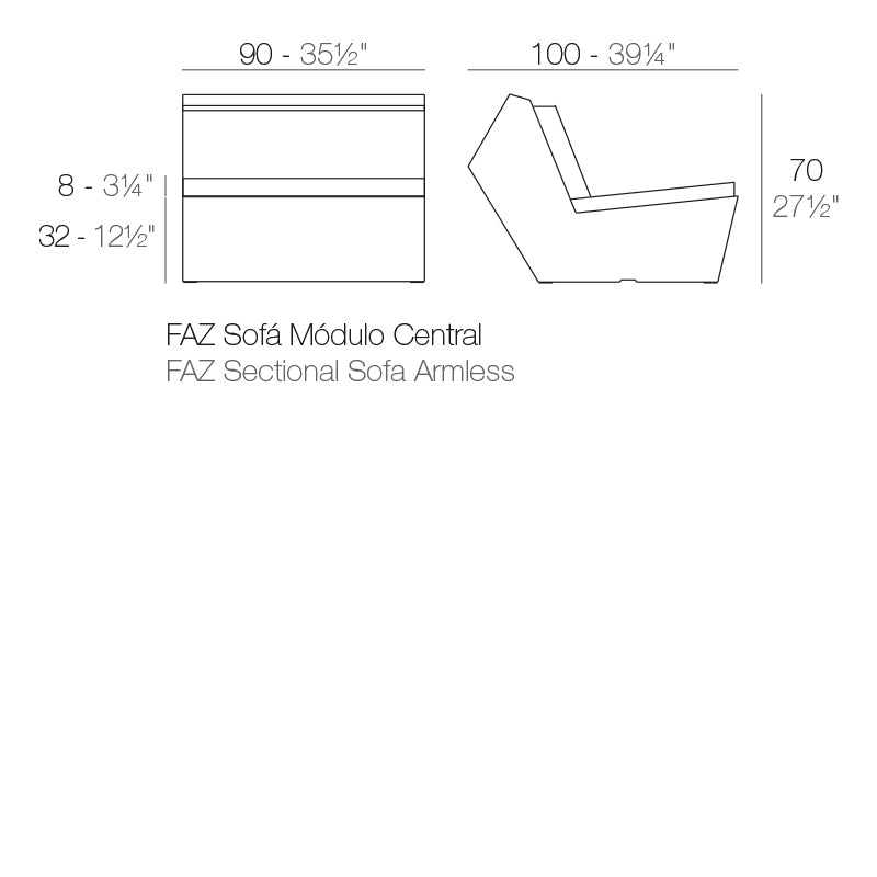 Faz - Sofa Armless