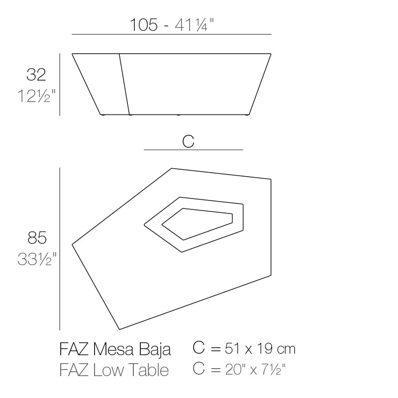 Faz - Coffee Table 105X85X32 Cm