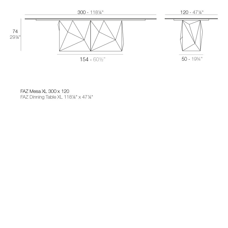 Faz - Table 200X100X72 Cm