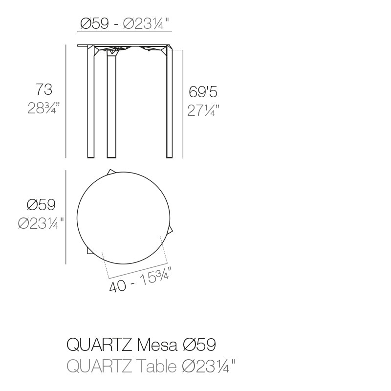 Quartz Dining Table Ø59