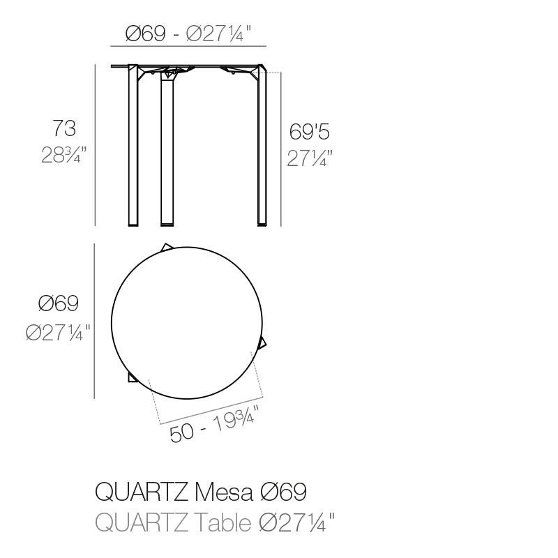 Quartz Dining Table Ø69