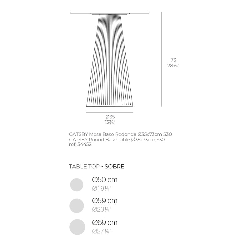 Gatsby Base Ø35X73Cm S30