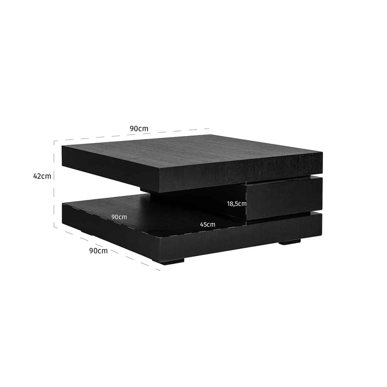 Coffee table Oakura blok C (Black)