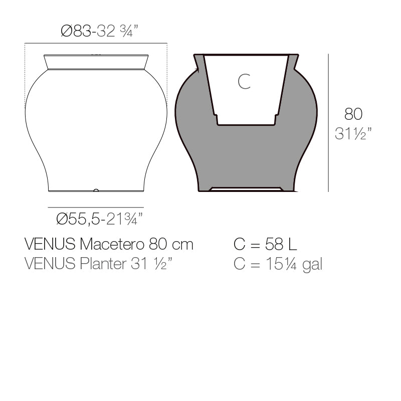 Venus Planter Ø83X80